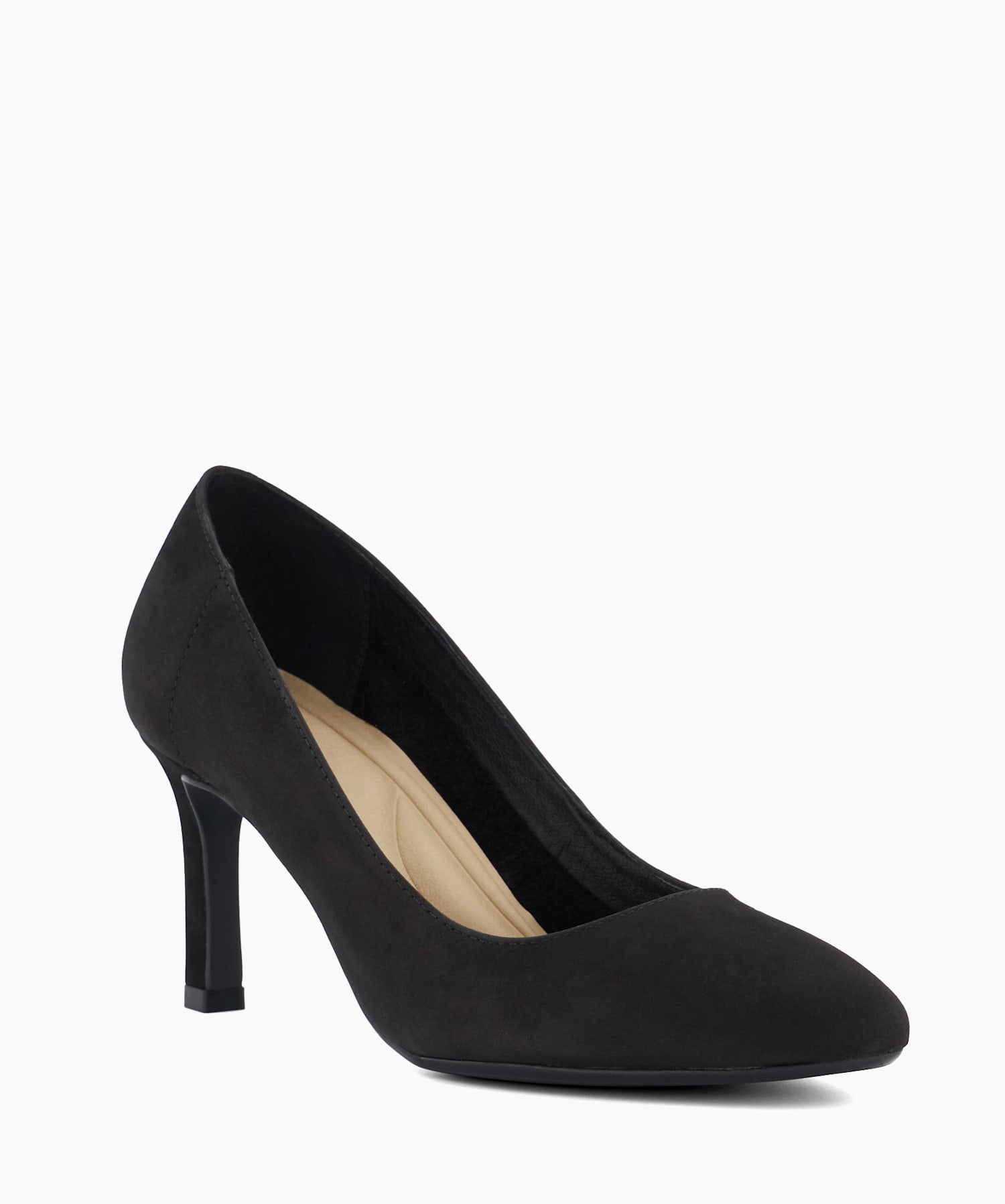 Black high heel court shoes top