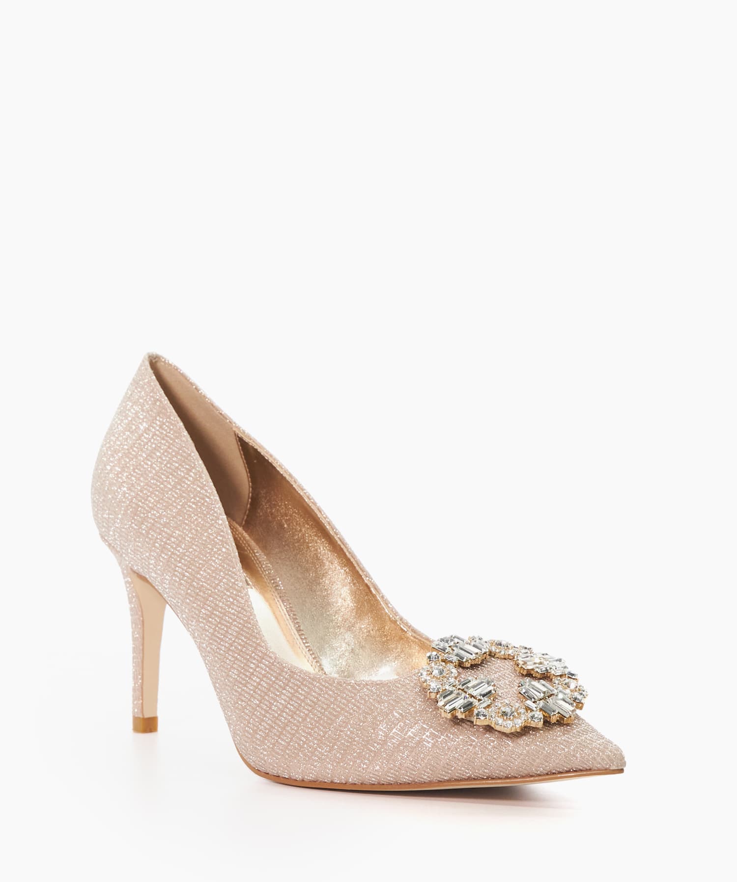 Gold court shoes dune shop