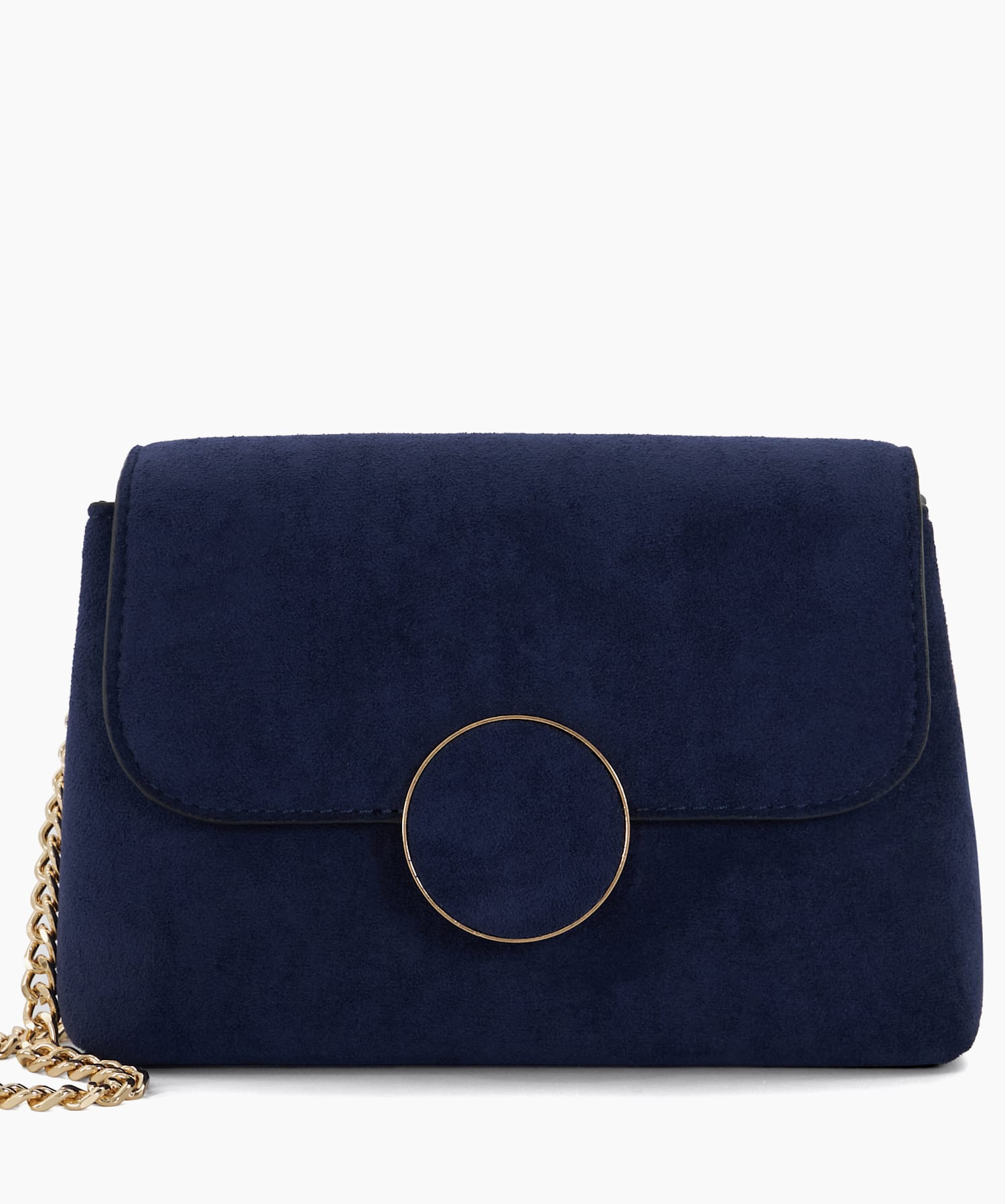 Bonio Navy Ring Detail Clutch Bag Dune London