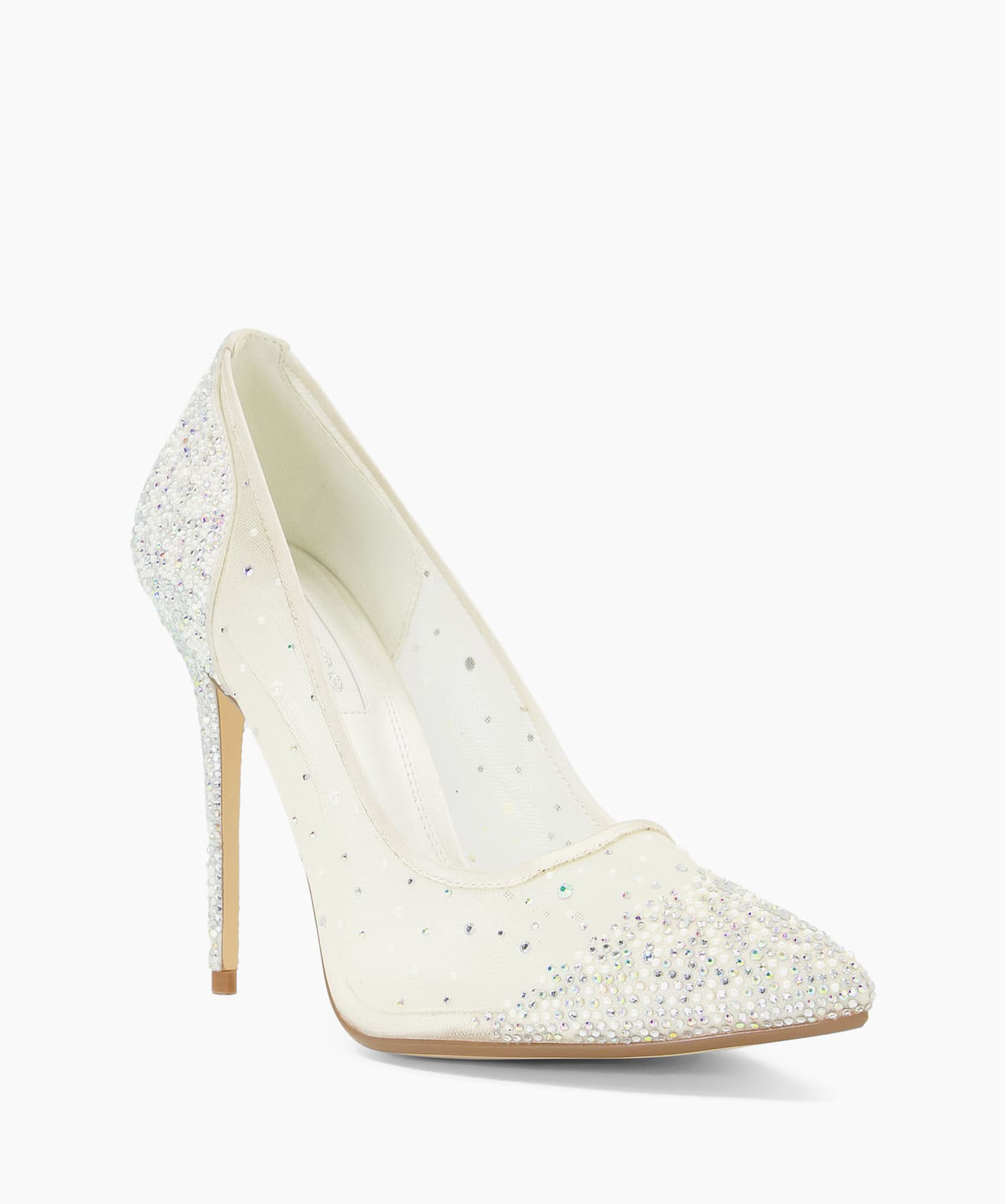 Brilliantes Ivory Embellished Wedding Shoes Dune London