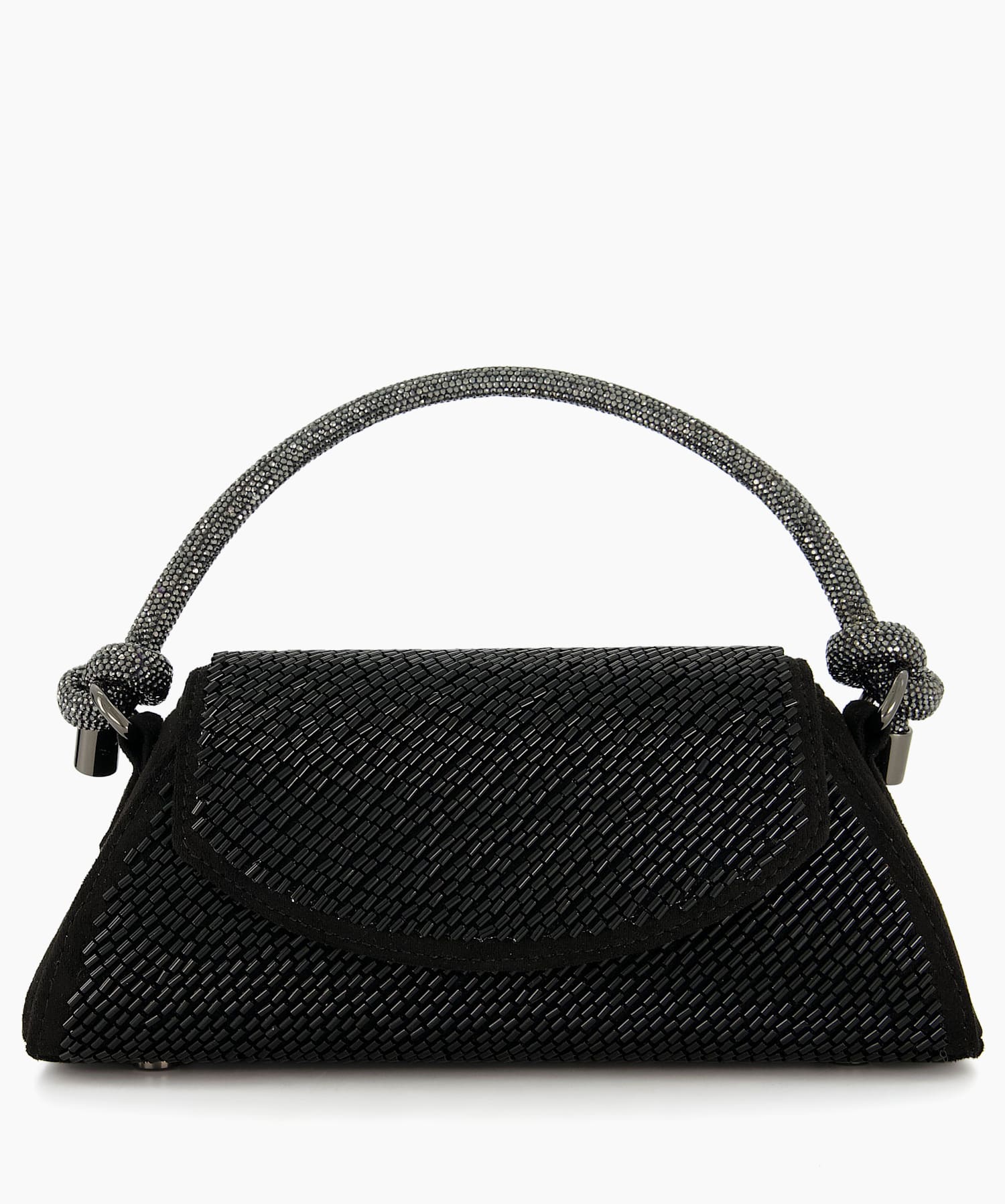 Black beaded outlet bag