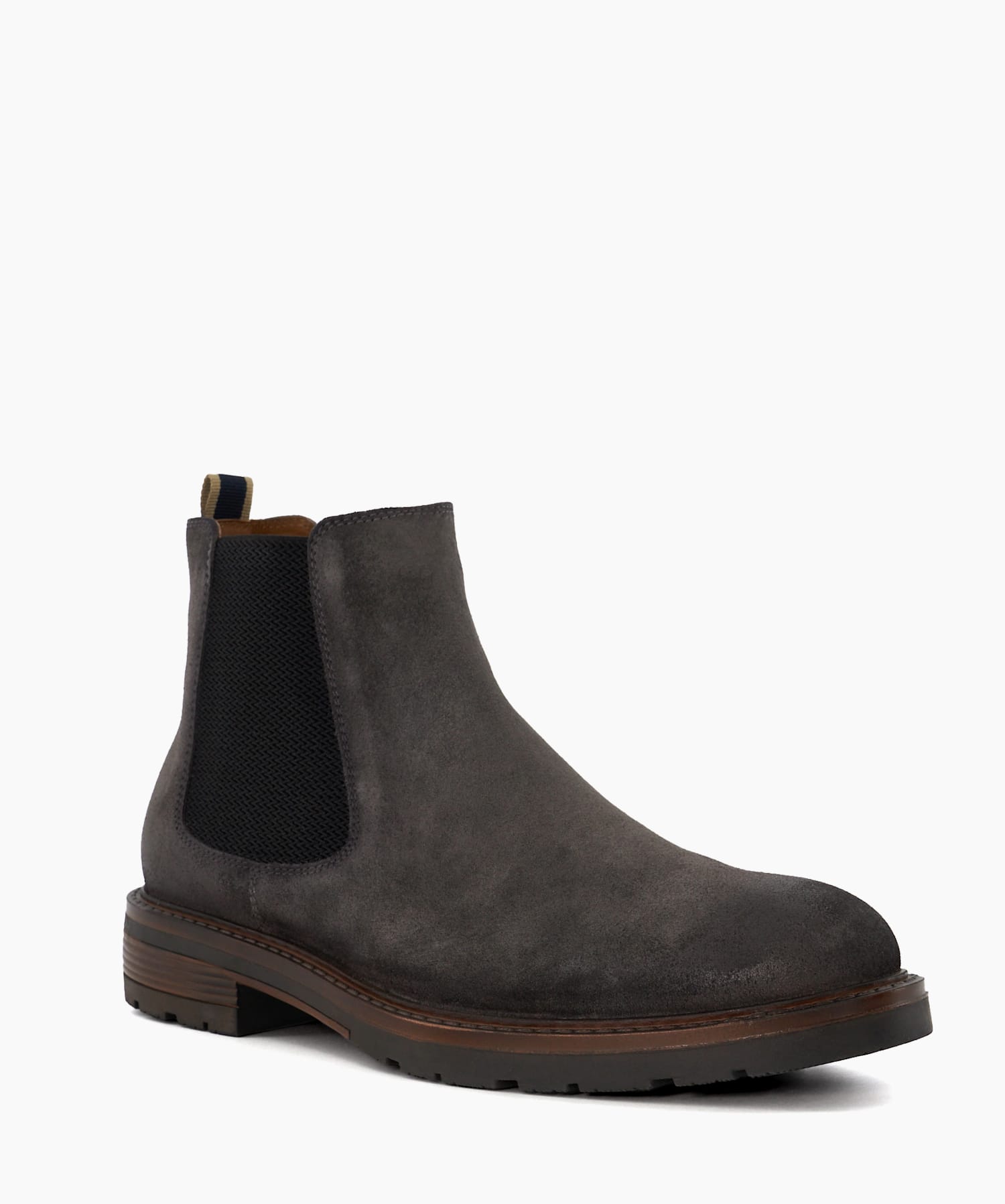 Cheltenham Dark Grey Suede Casual Chelsea Boots Dune London