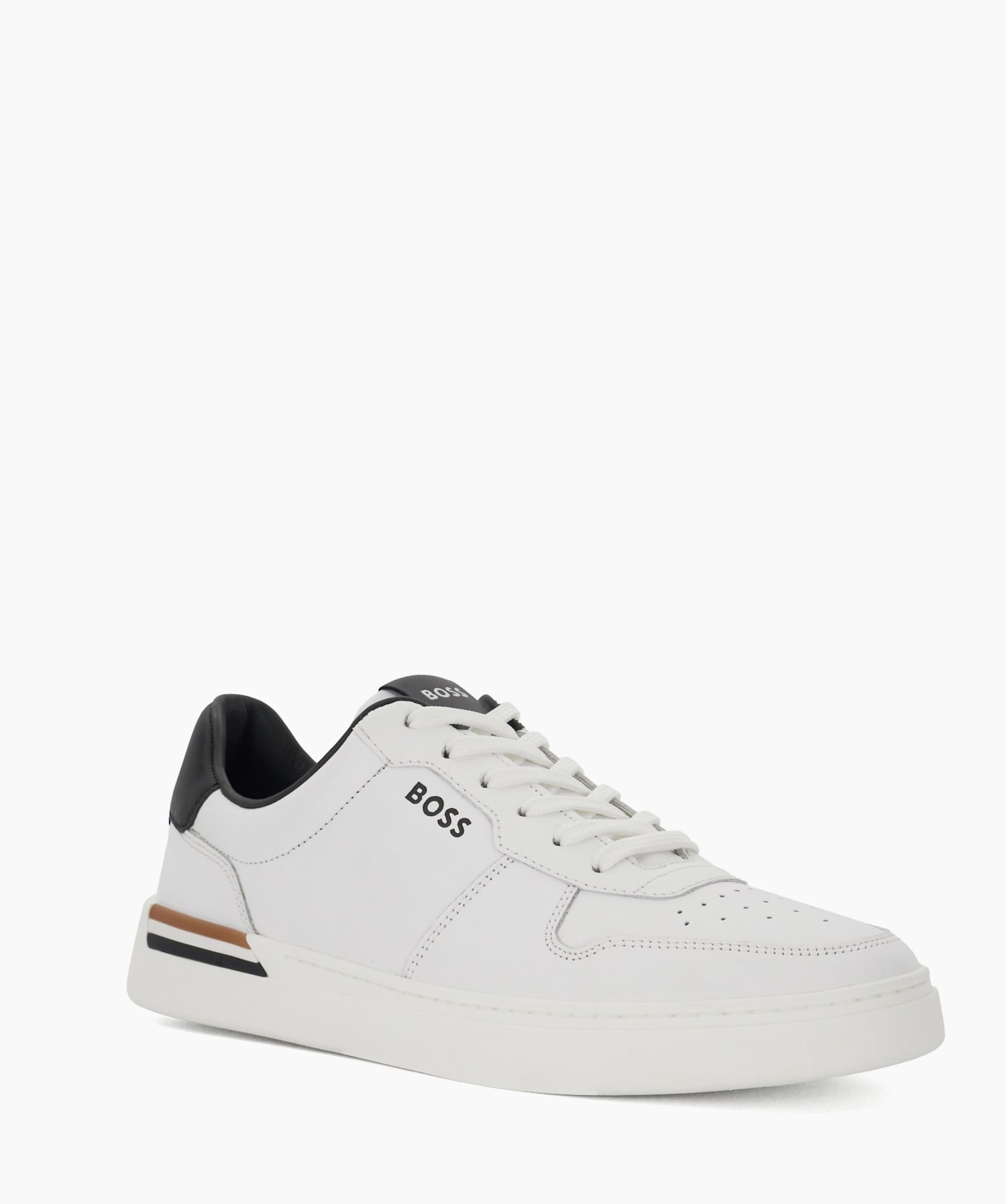 Clint Tenn White Branded Lace Up Cupsole Trainers Dune London