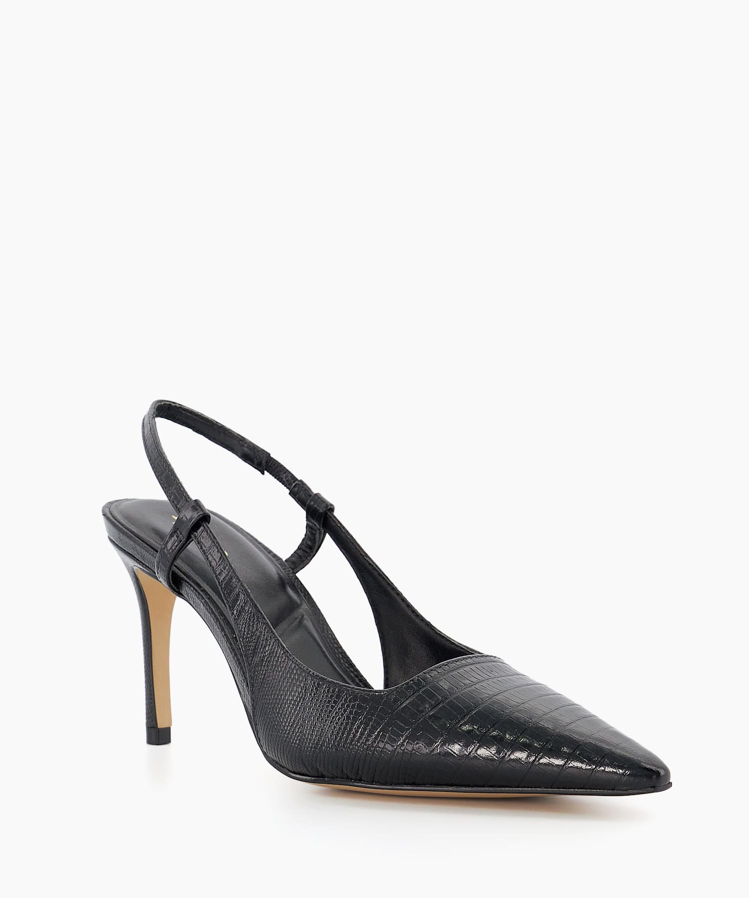 Leather slingback court shoes hotsell