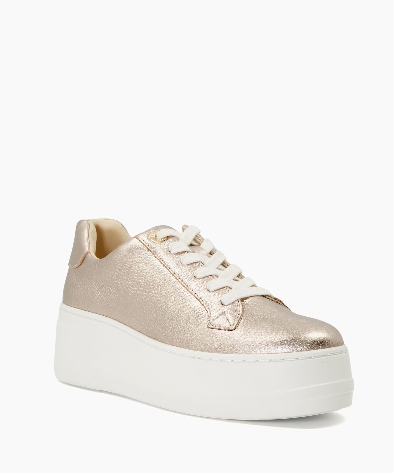 Dune rose gold trainers sales