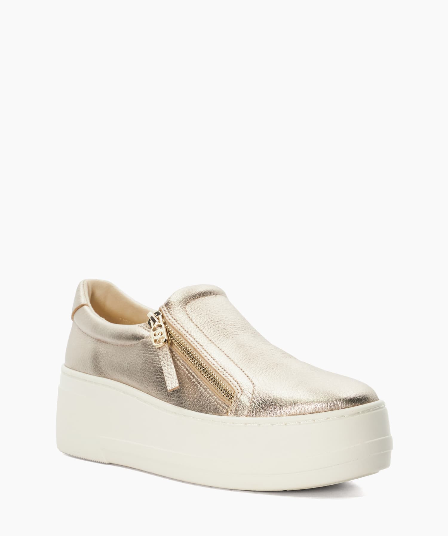 Gold flatform clearance trainers