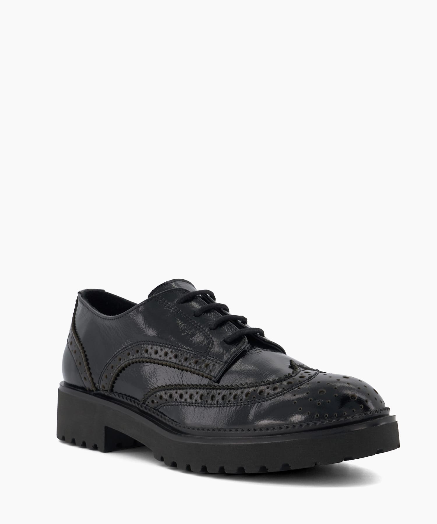Womens black brogues wide cheap fit