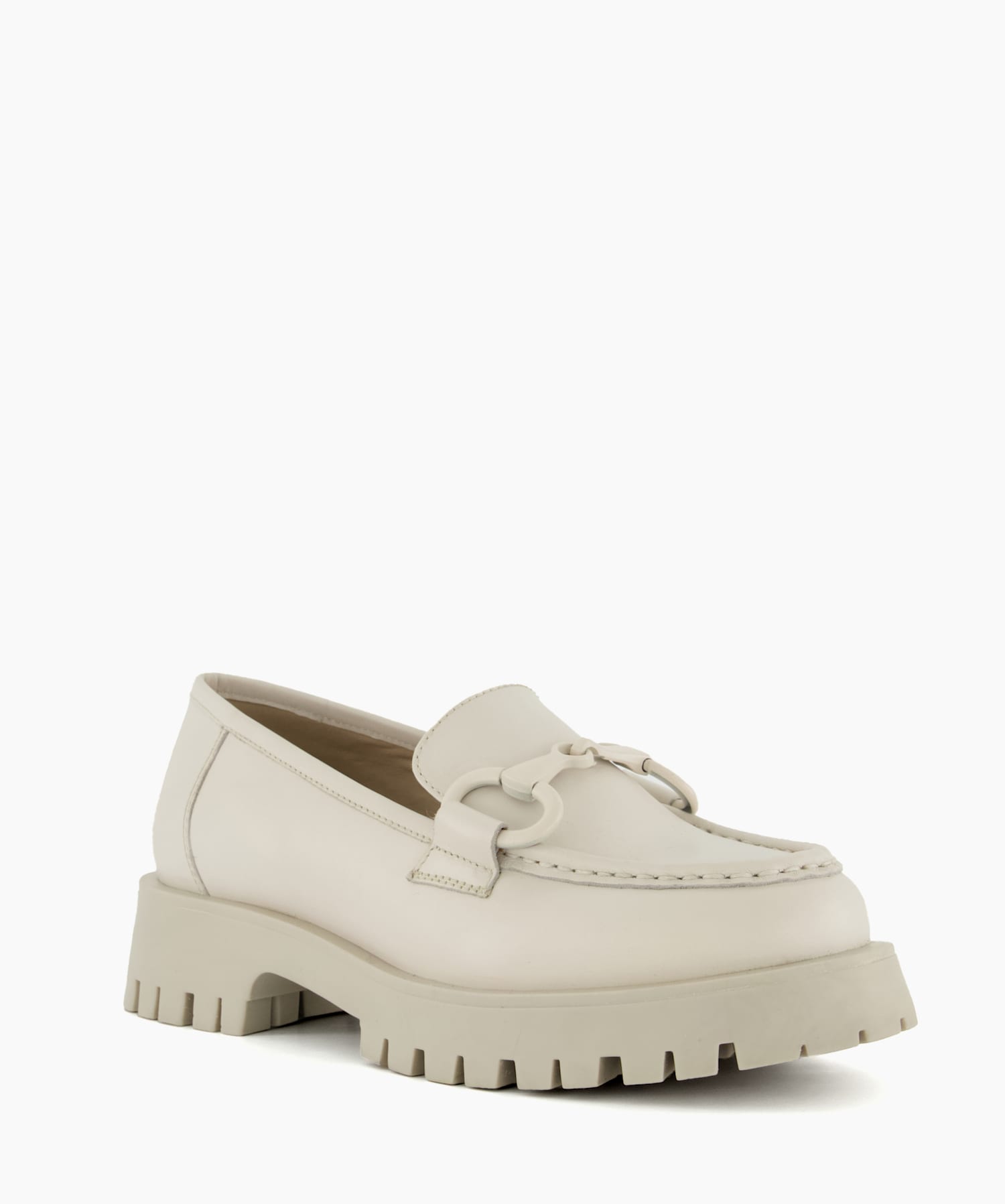 Gazed Off White Chunky Snaffle Trim Loafers Dune London