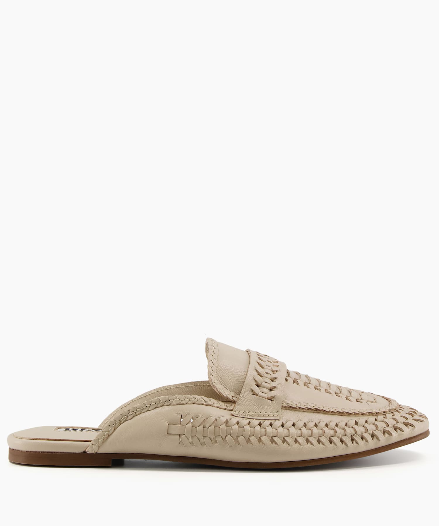 Woven backless slip on mules cheap