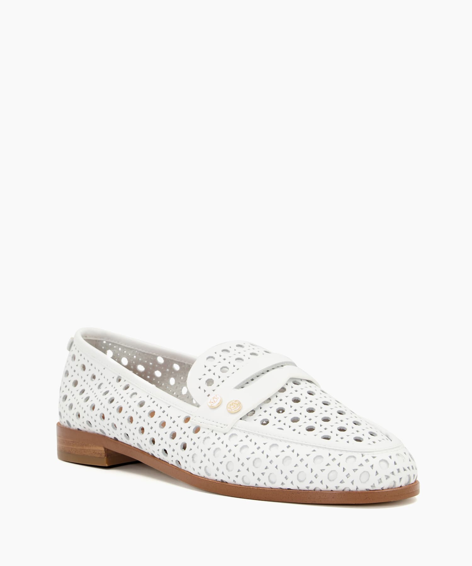 Dune white loafers discount