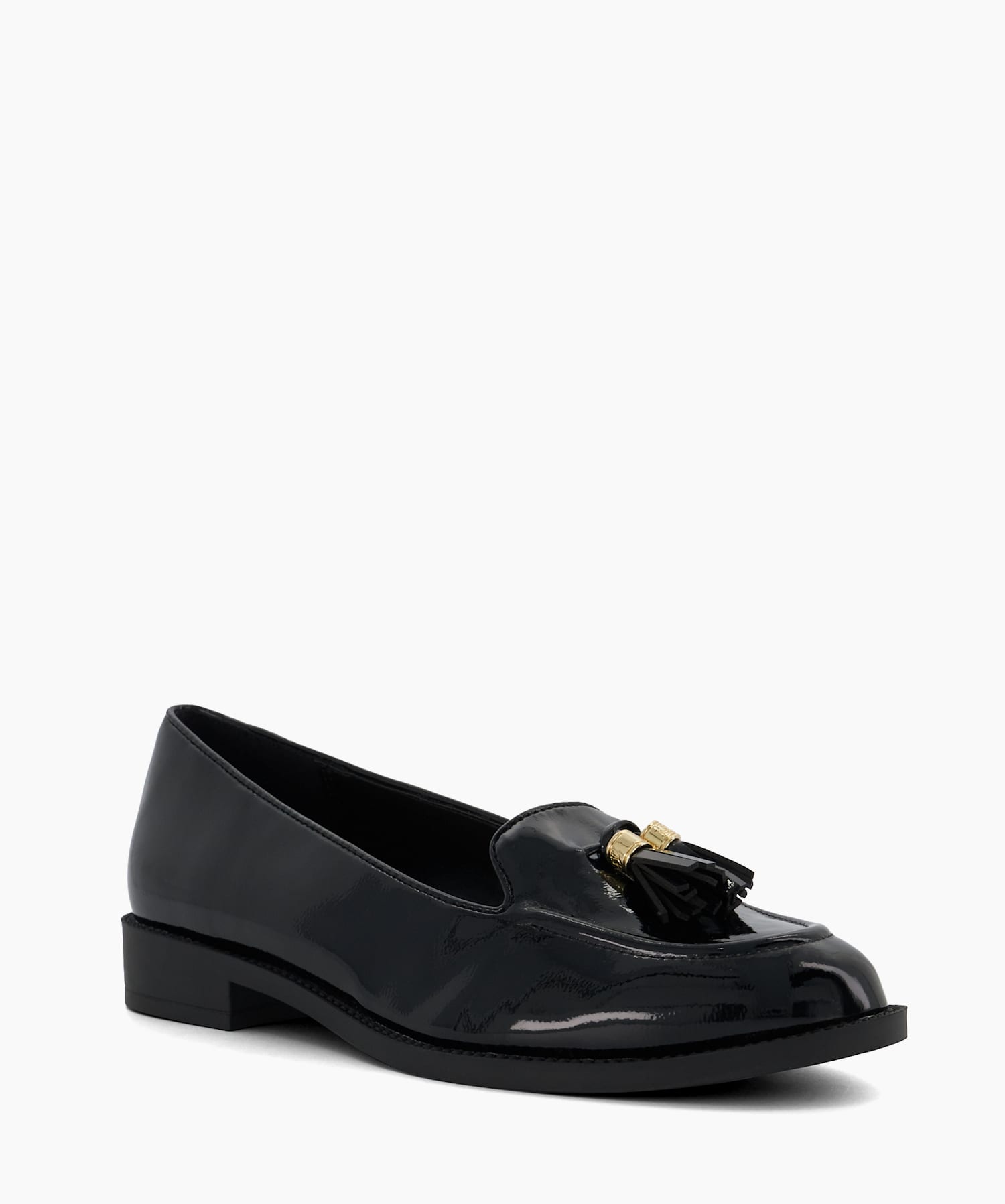 Black loafers with gold buckle women's cheap