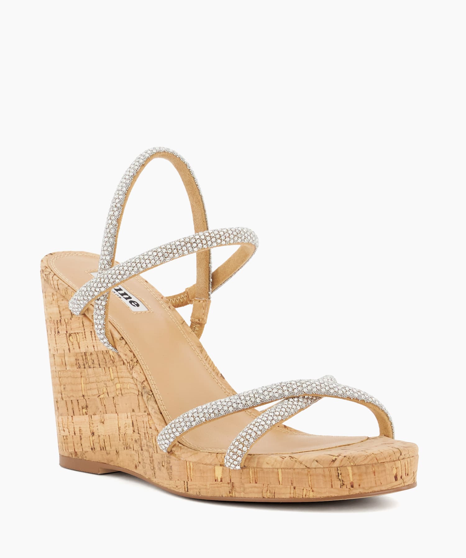 Silver cork wedges shop