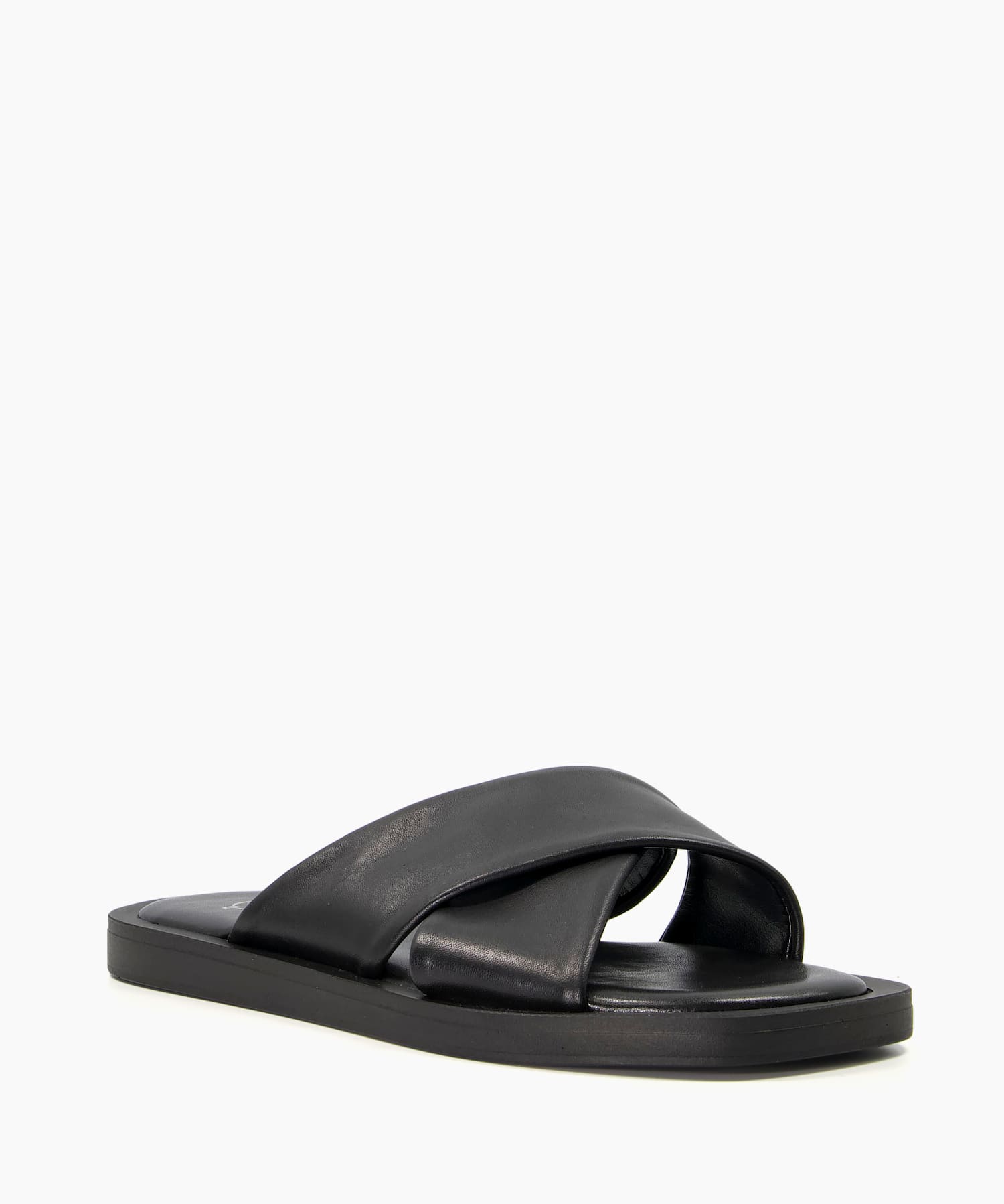 Black leather criss deals cross sandals