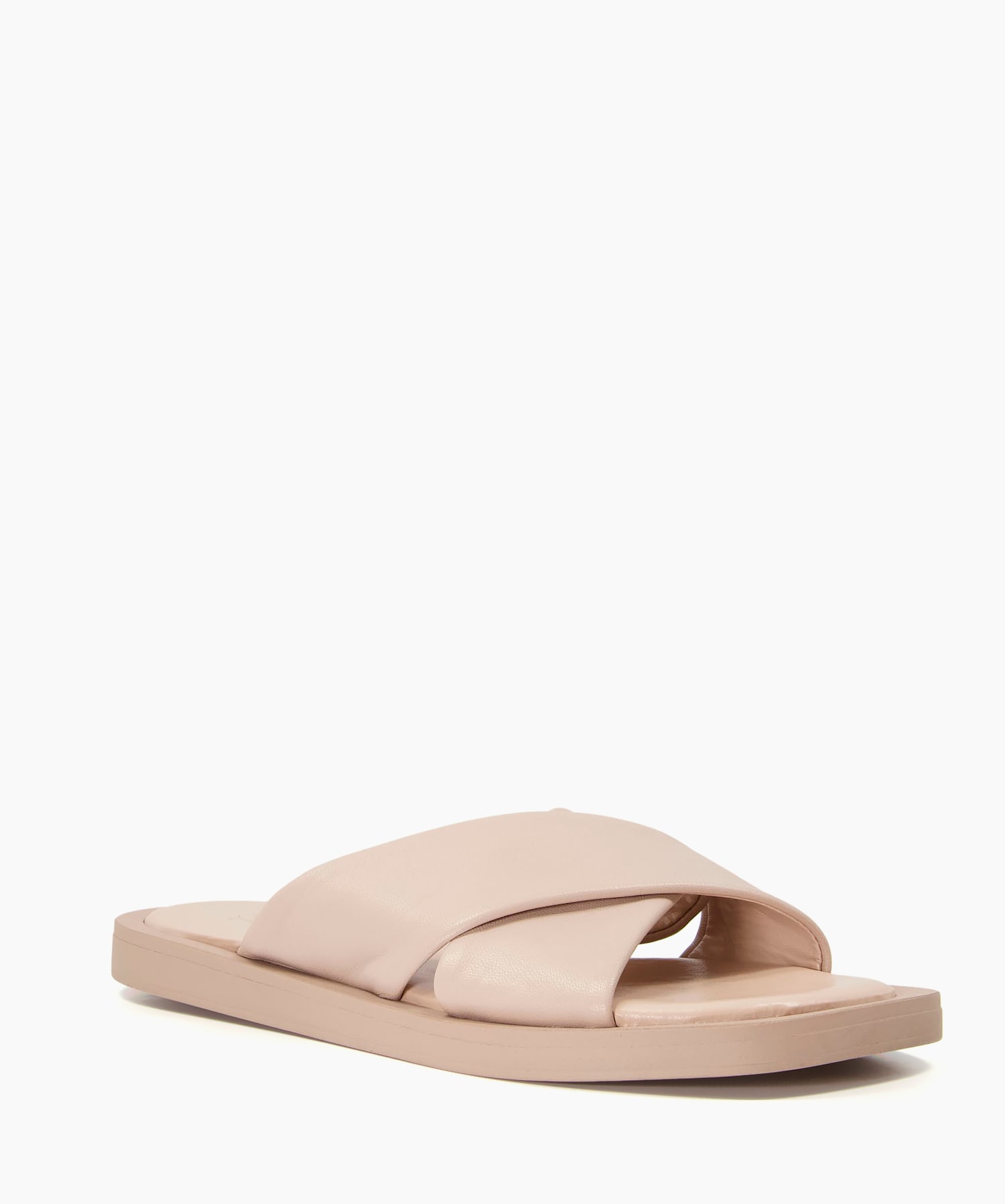 Dune Licorice Cross Front Leather Sandals