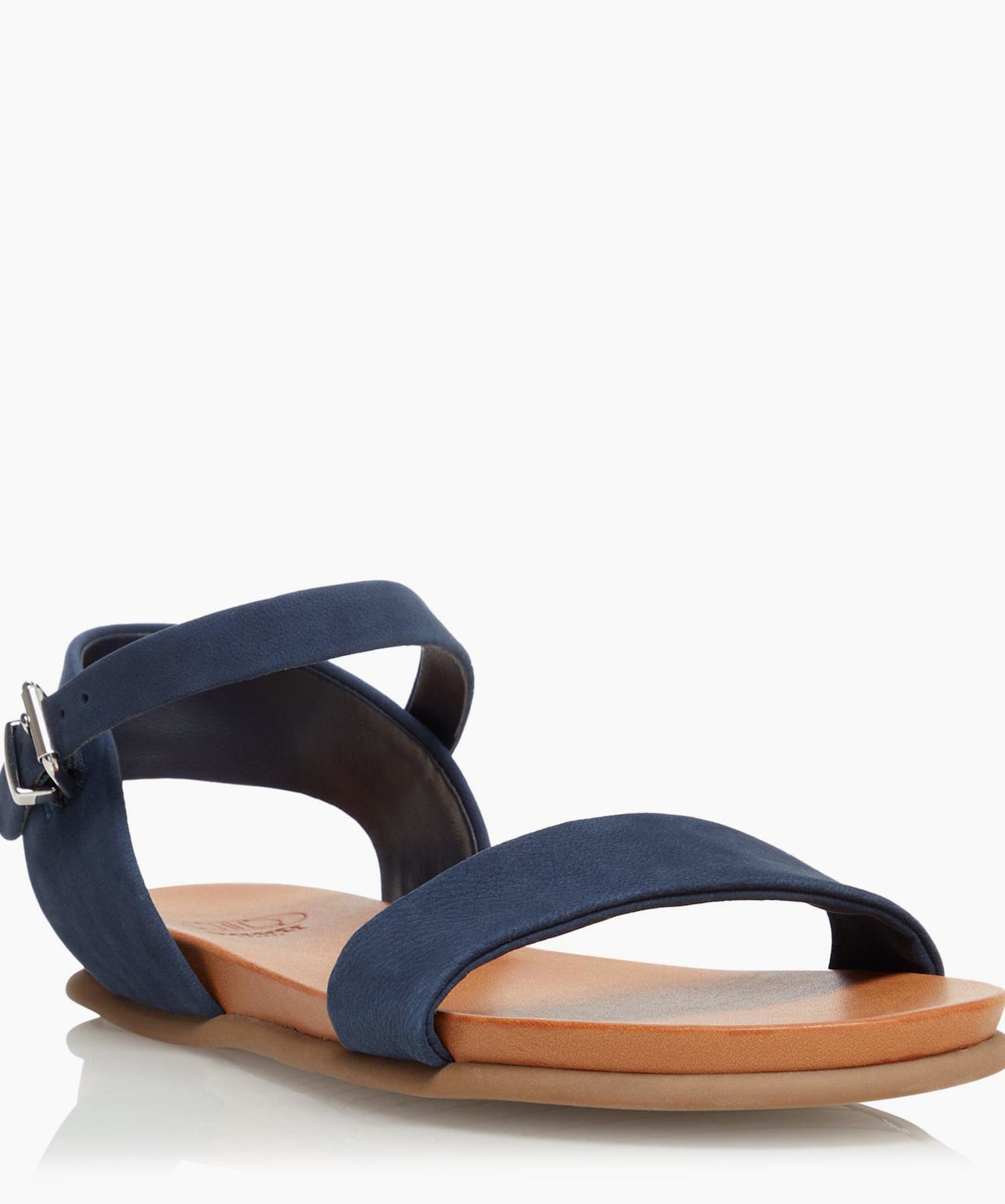 Londons Navy Two Part Flat Sandals Dune London