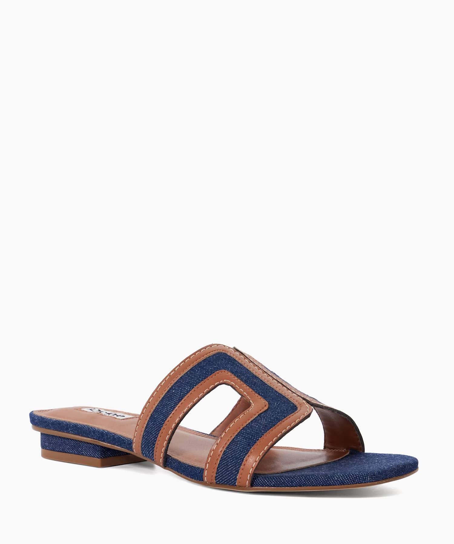 Dune navy cheap blue sandals