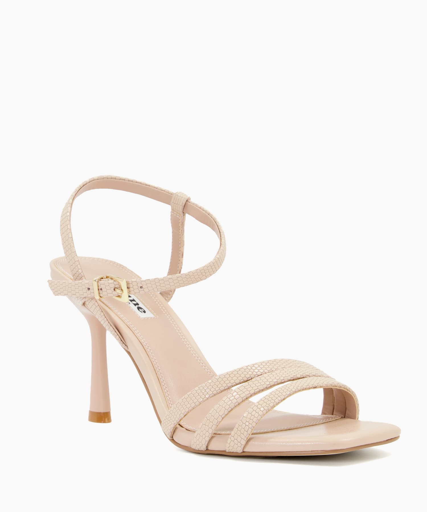 Nude strappy sandals 2025 mid heel