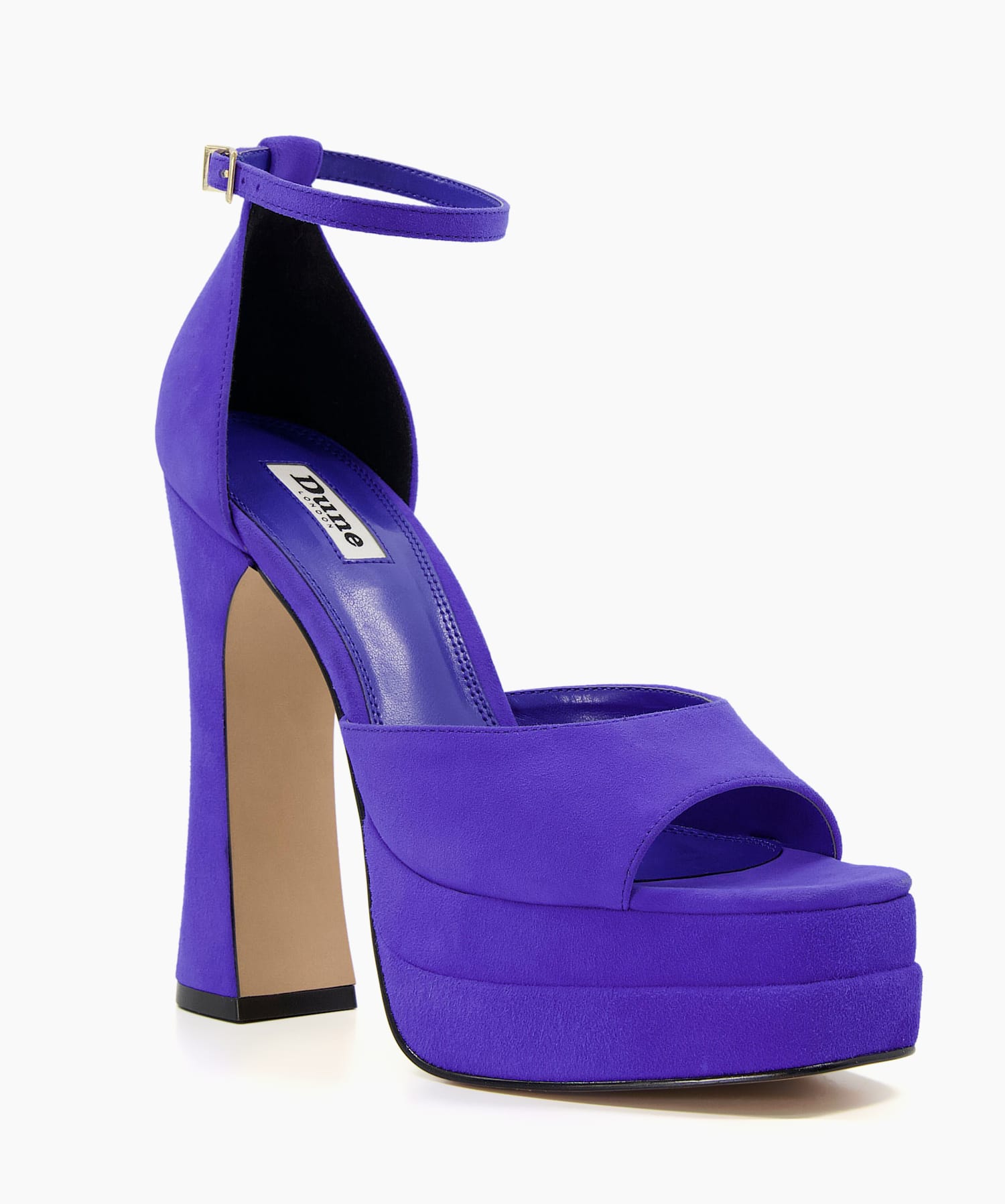 Blue suede platform shoes online