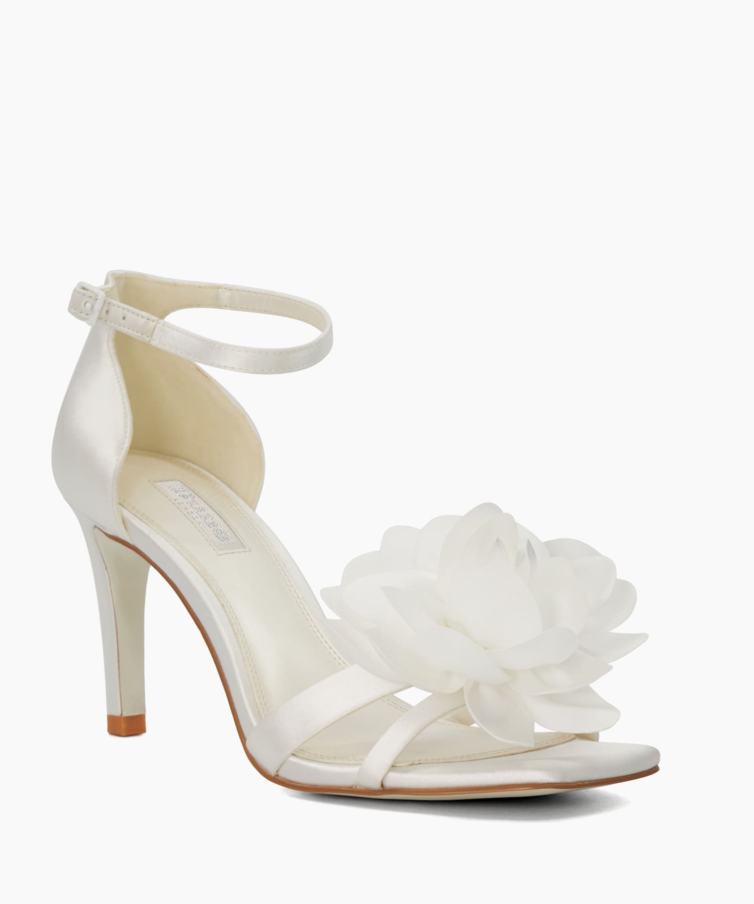 Dune london bridal morgen heeled sandal with gem ankle tie shop