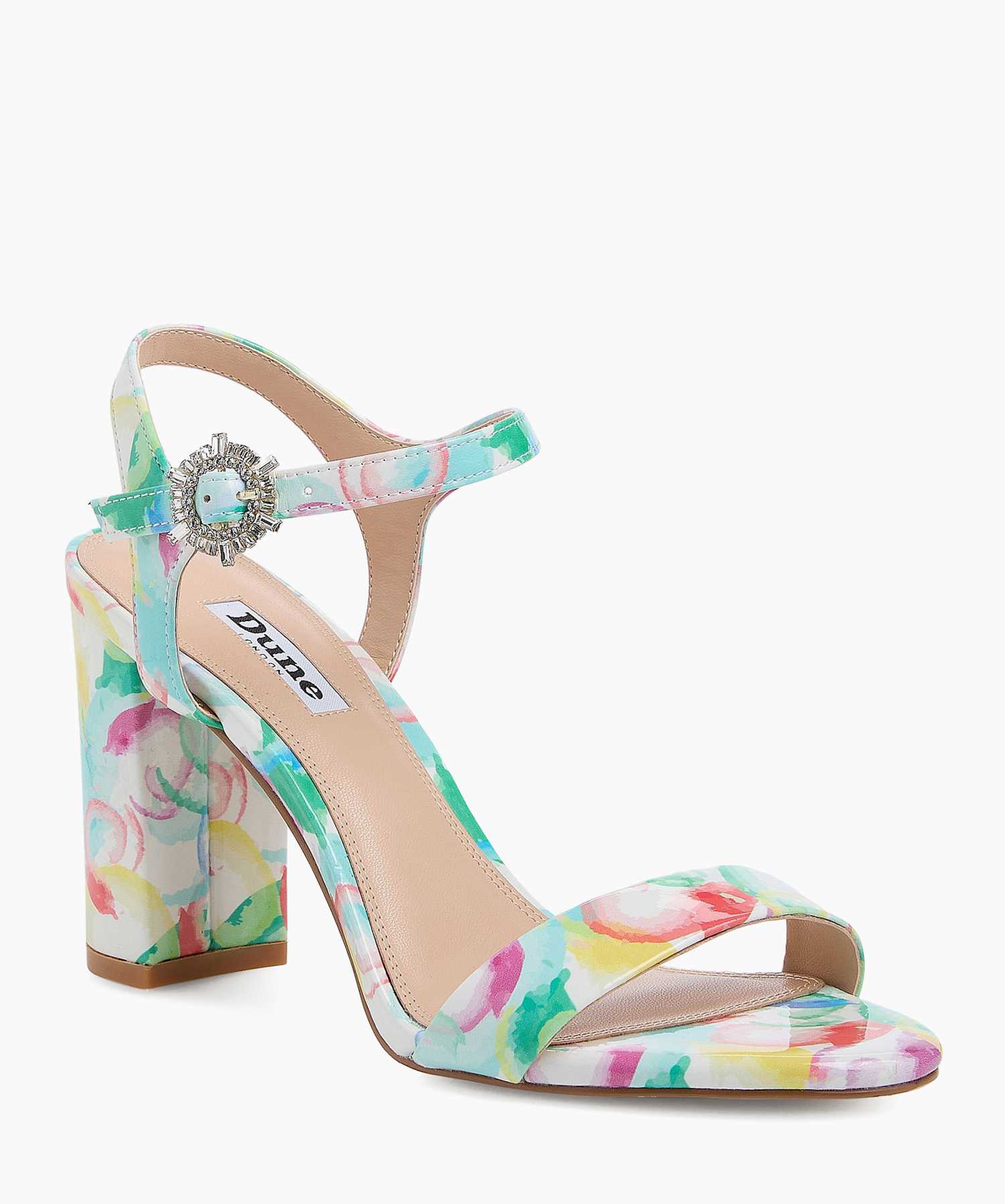 Multicoloured sandals heels clearance