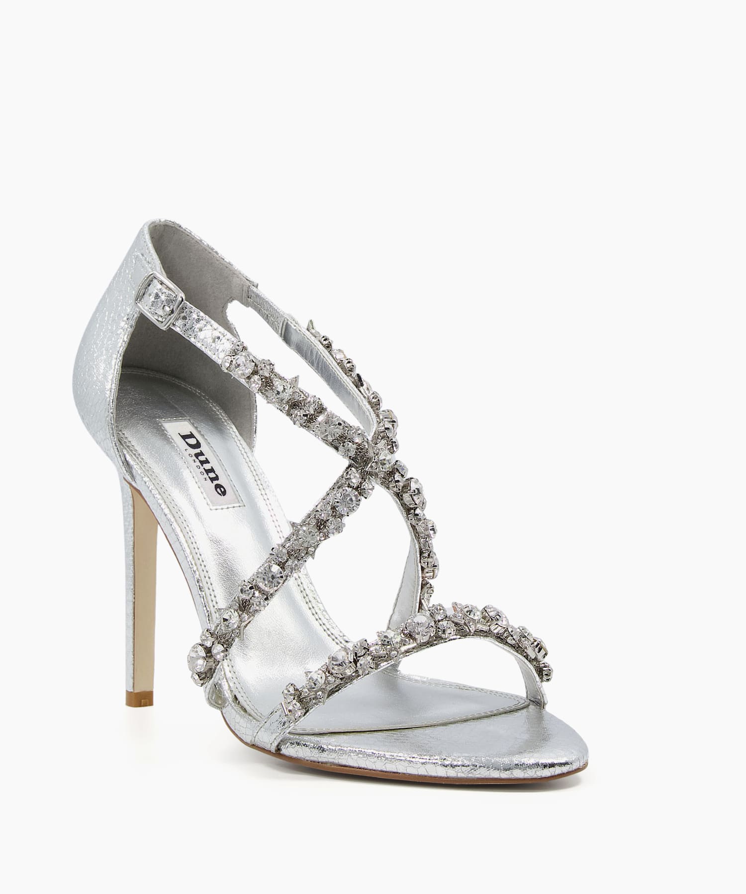 Silver glitter sandal heels discount