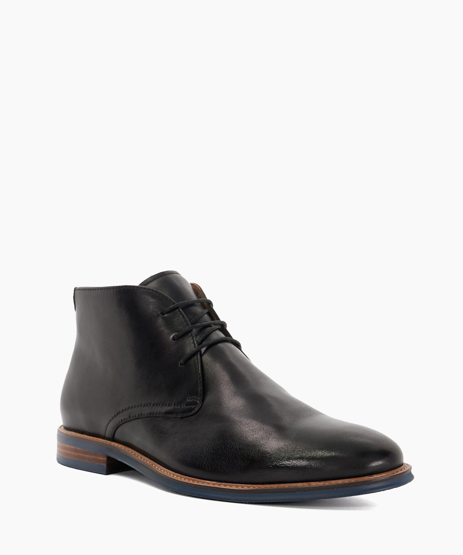 Millers Black Round Toe Lace Up Boots Dune London