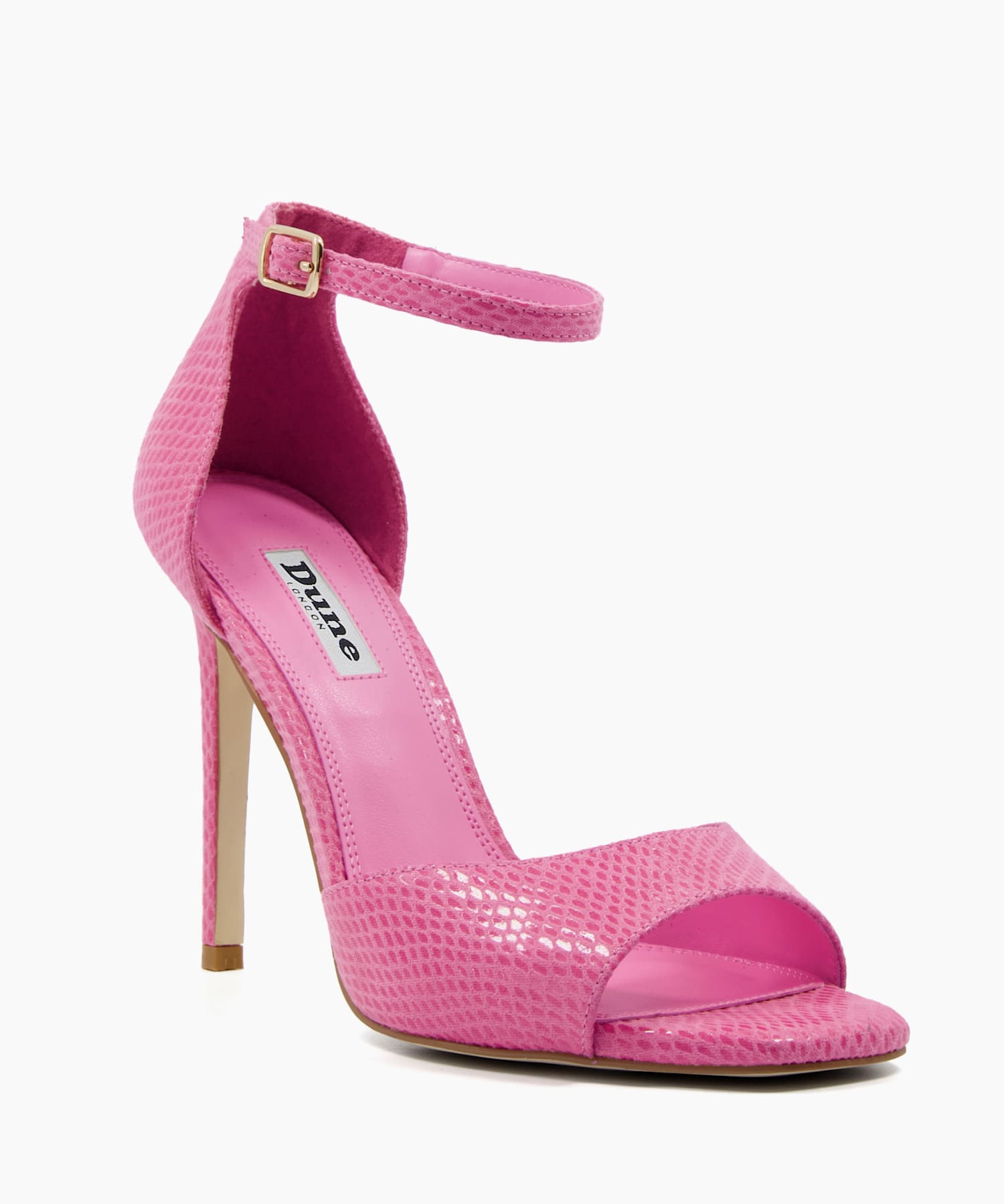 Misties Pink Peep Toe Heeled Sandals Dune London