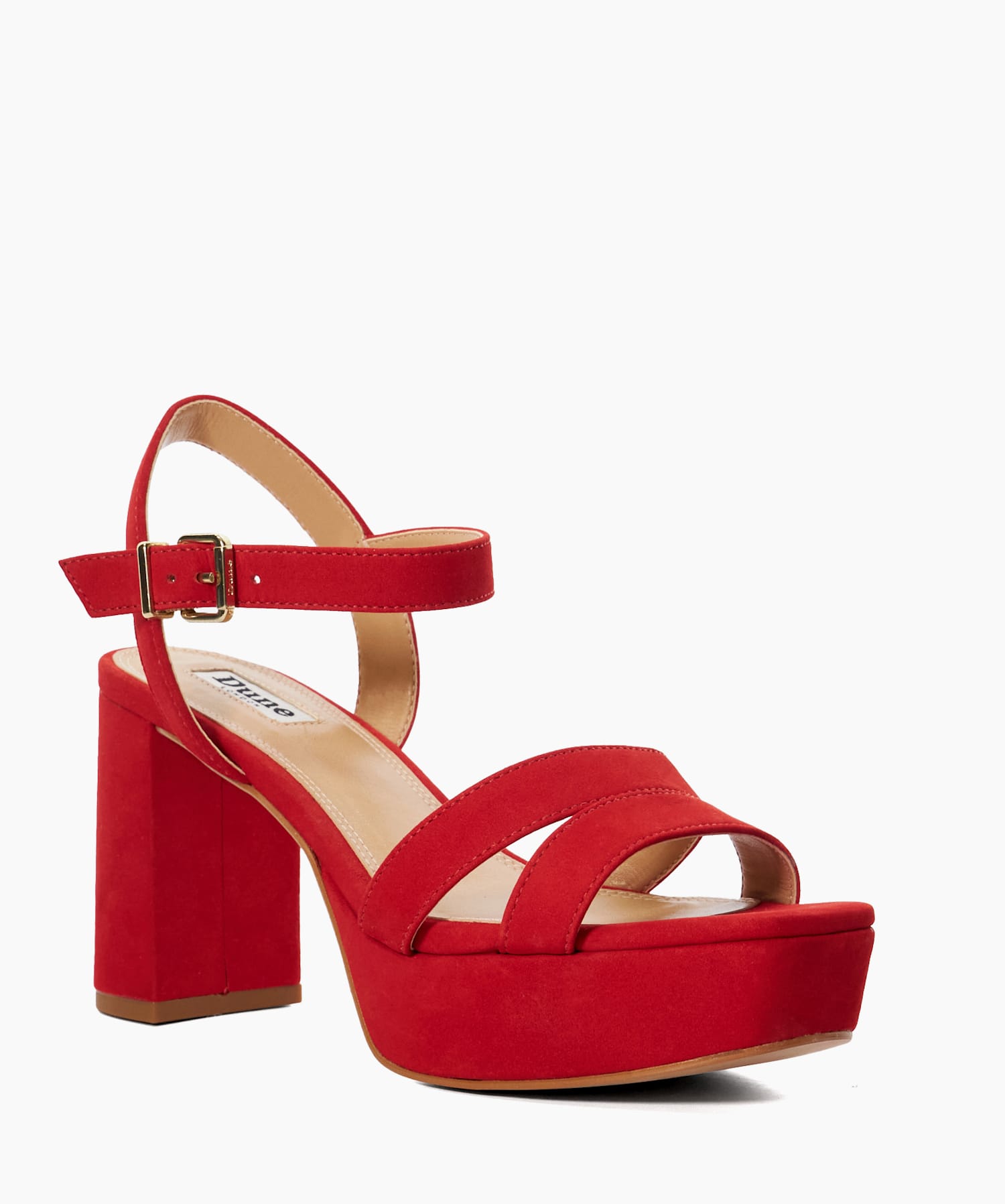 Dune top red sandals