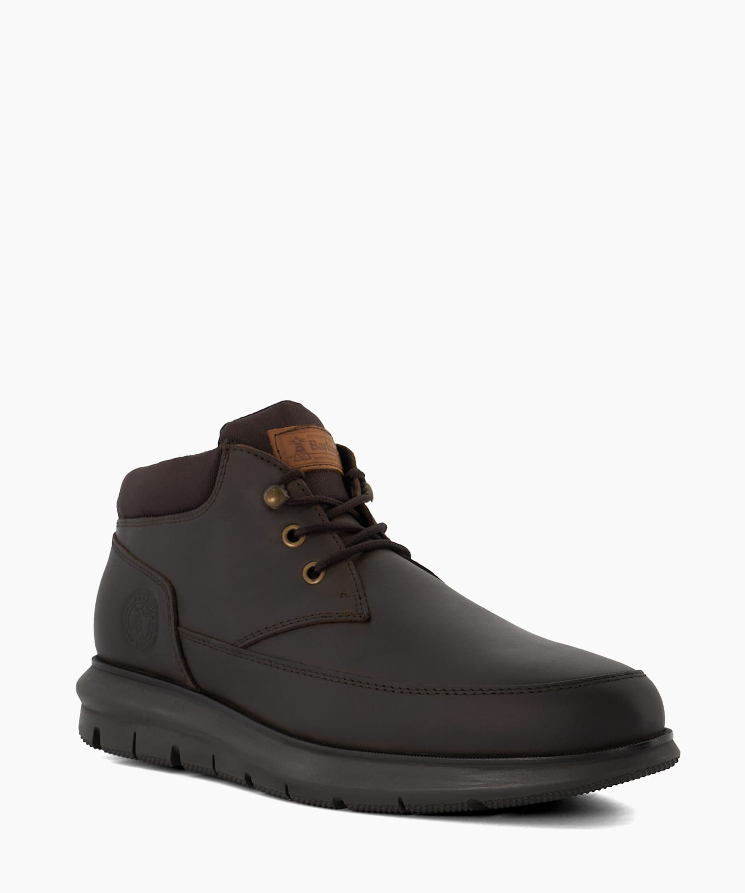 Morton Dark Brown Leather Lace Up Ankle Boots Dune London