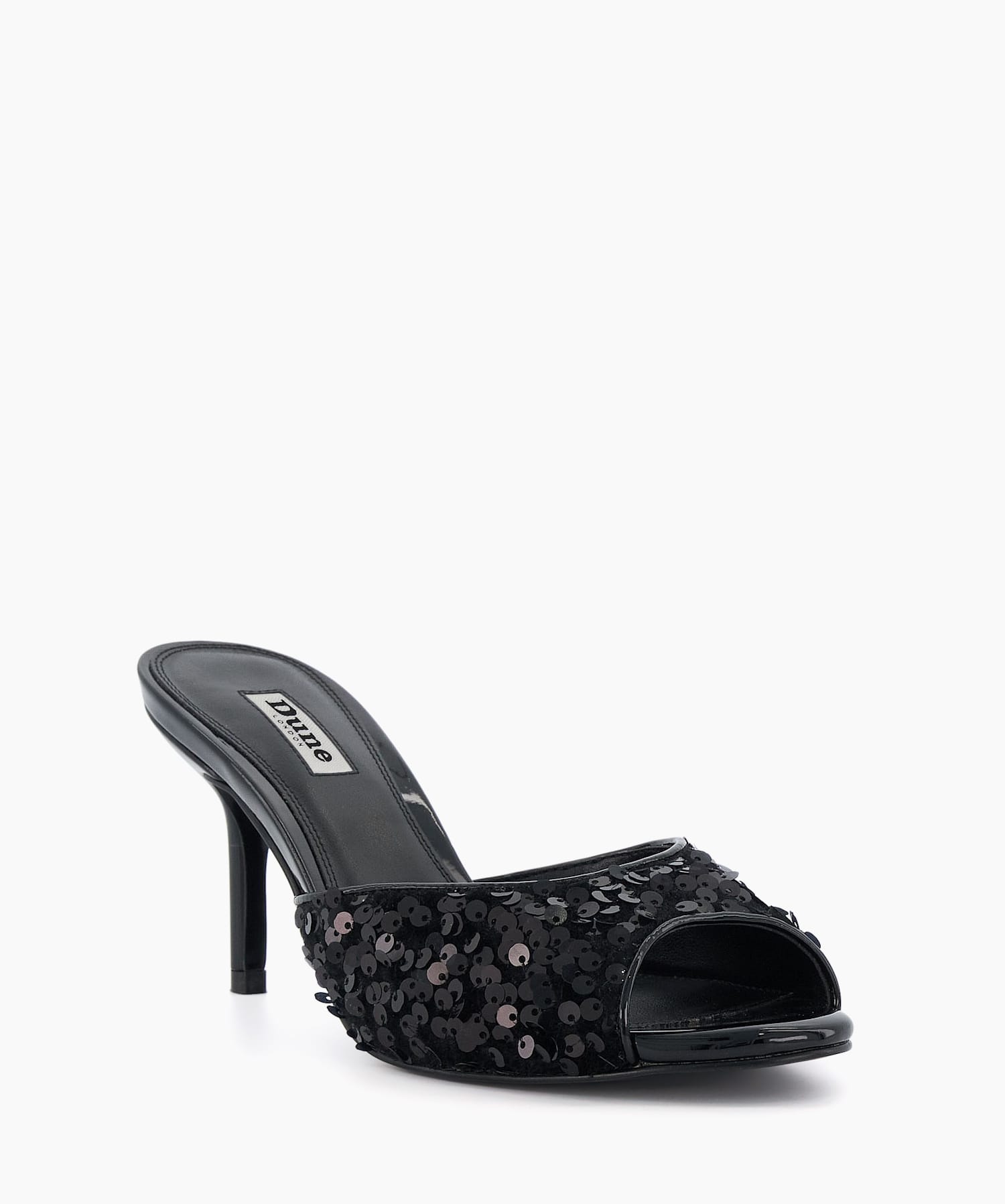 Stylish sequin open hotsell toe chunky heeled sandals