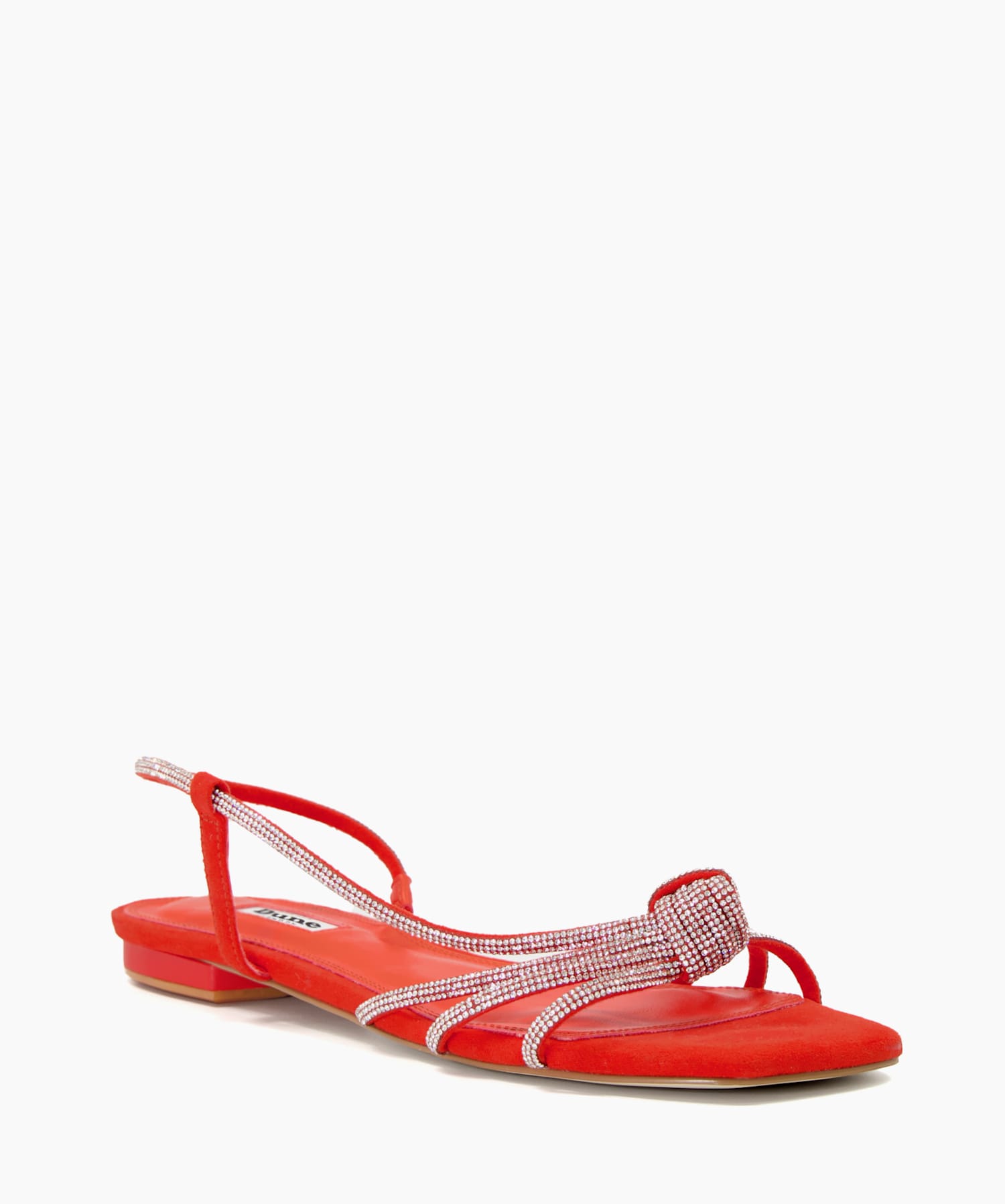 Yours Extra Wide Fit knot front flat sandal in orange