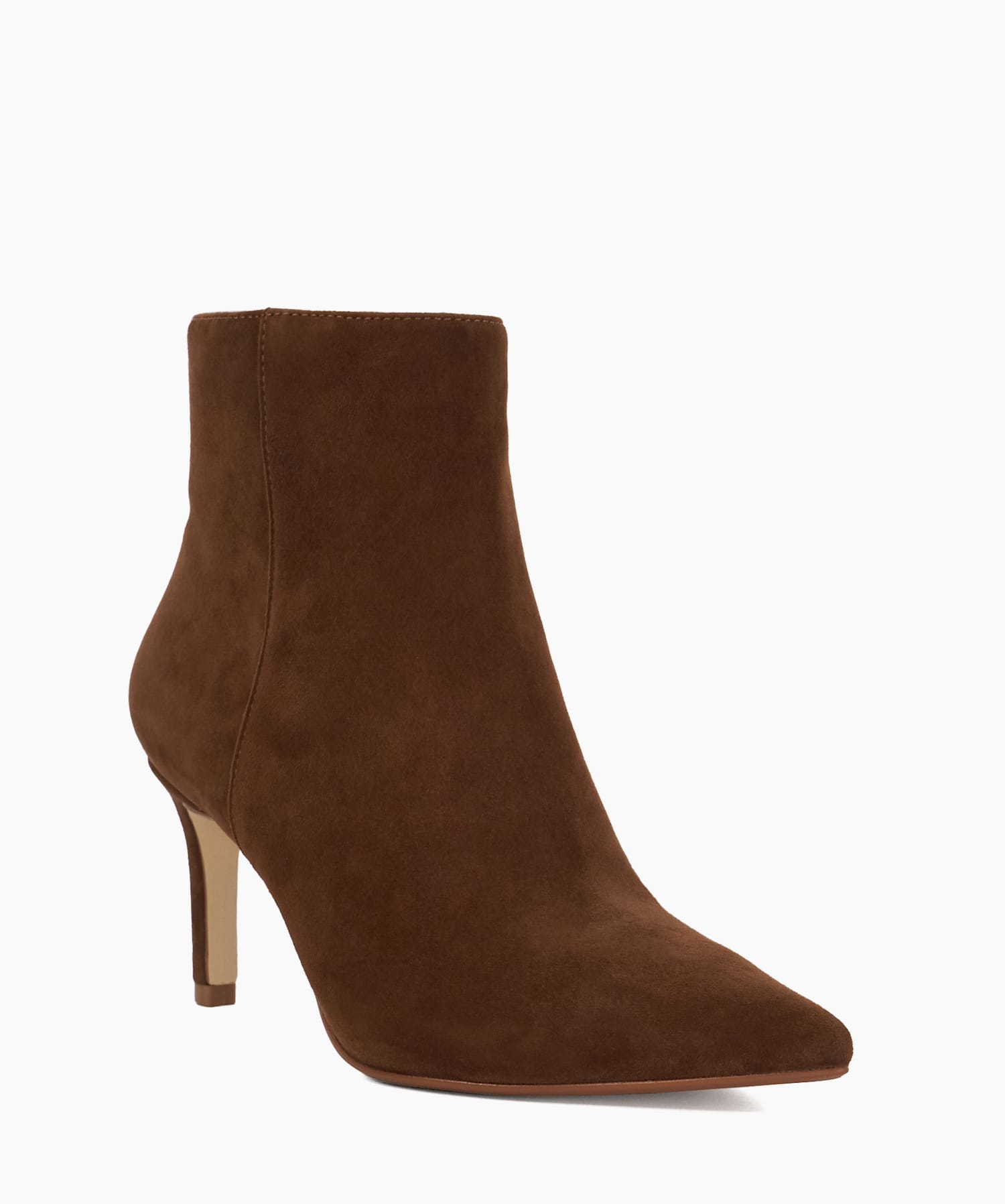 Obsessively Dark Tan High Heel Ankle Boots Dune London
