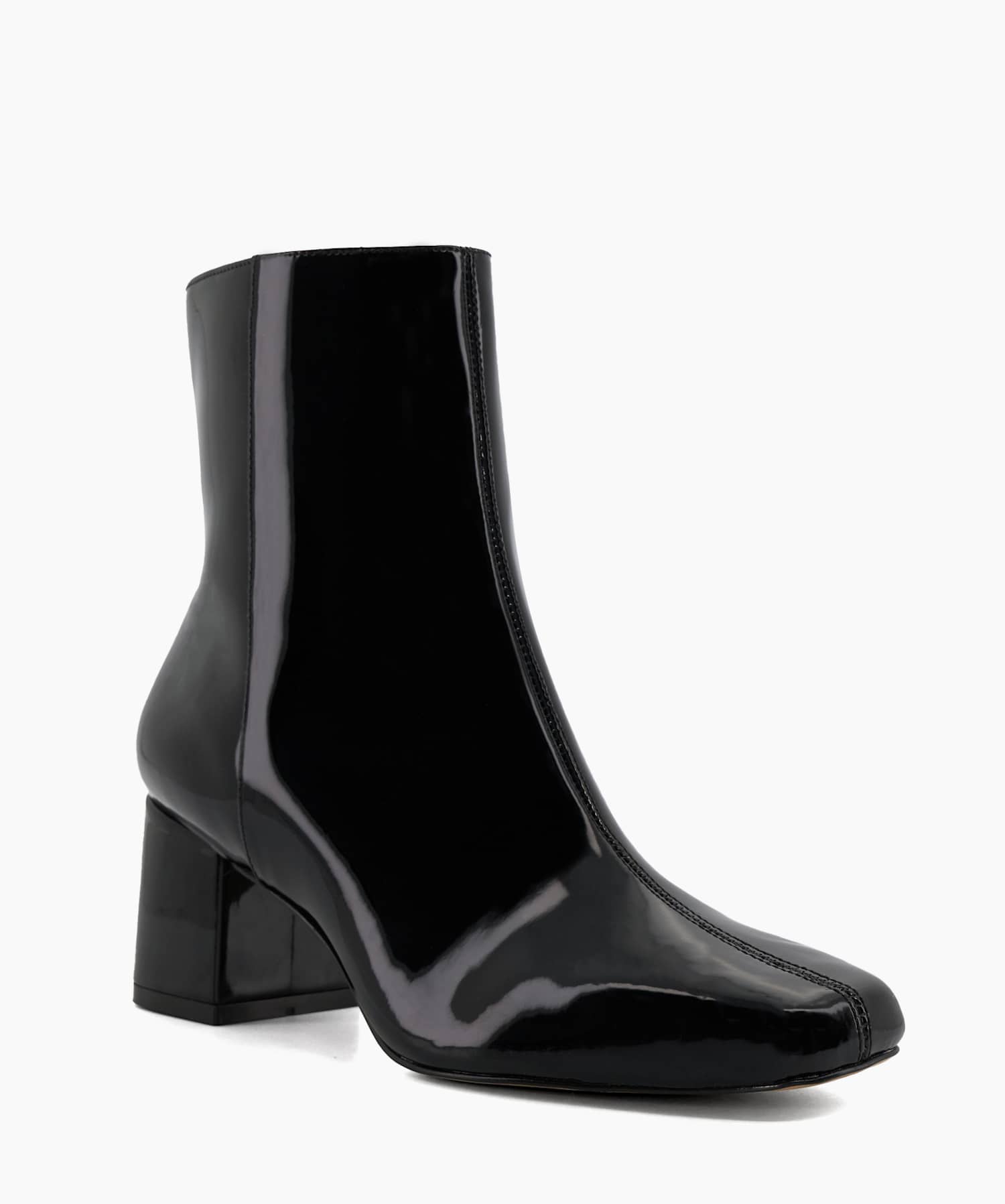 Black ankle patent boots online