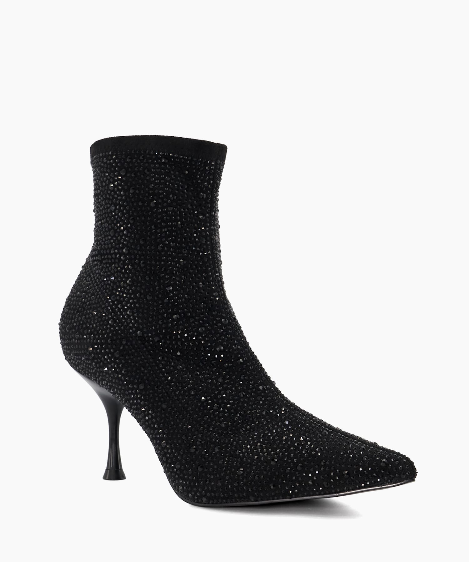 Black diamante ankle boots clearance