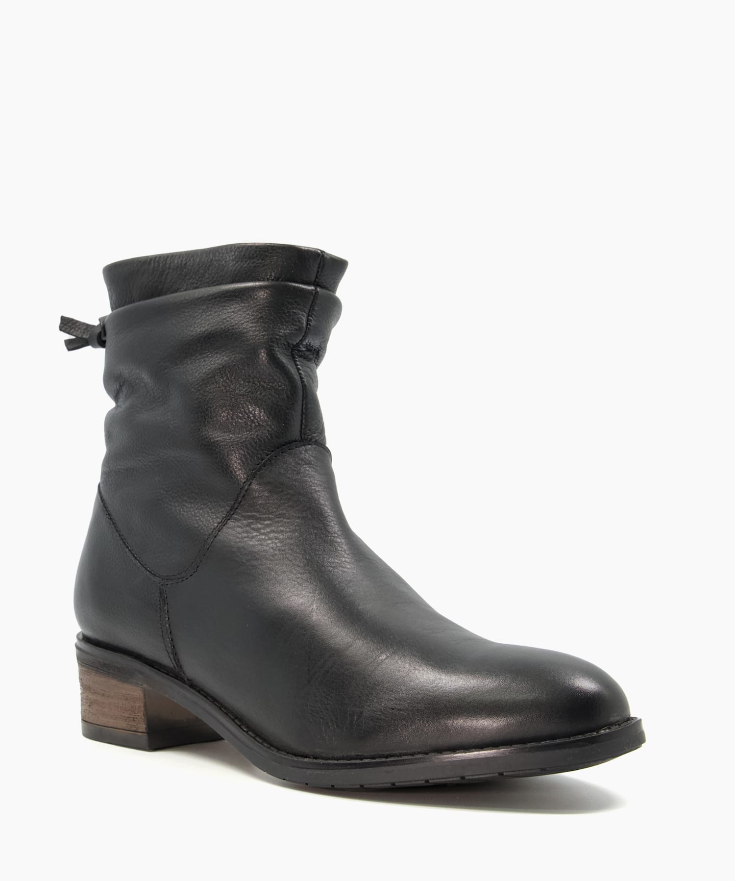 Ruched ankle boots