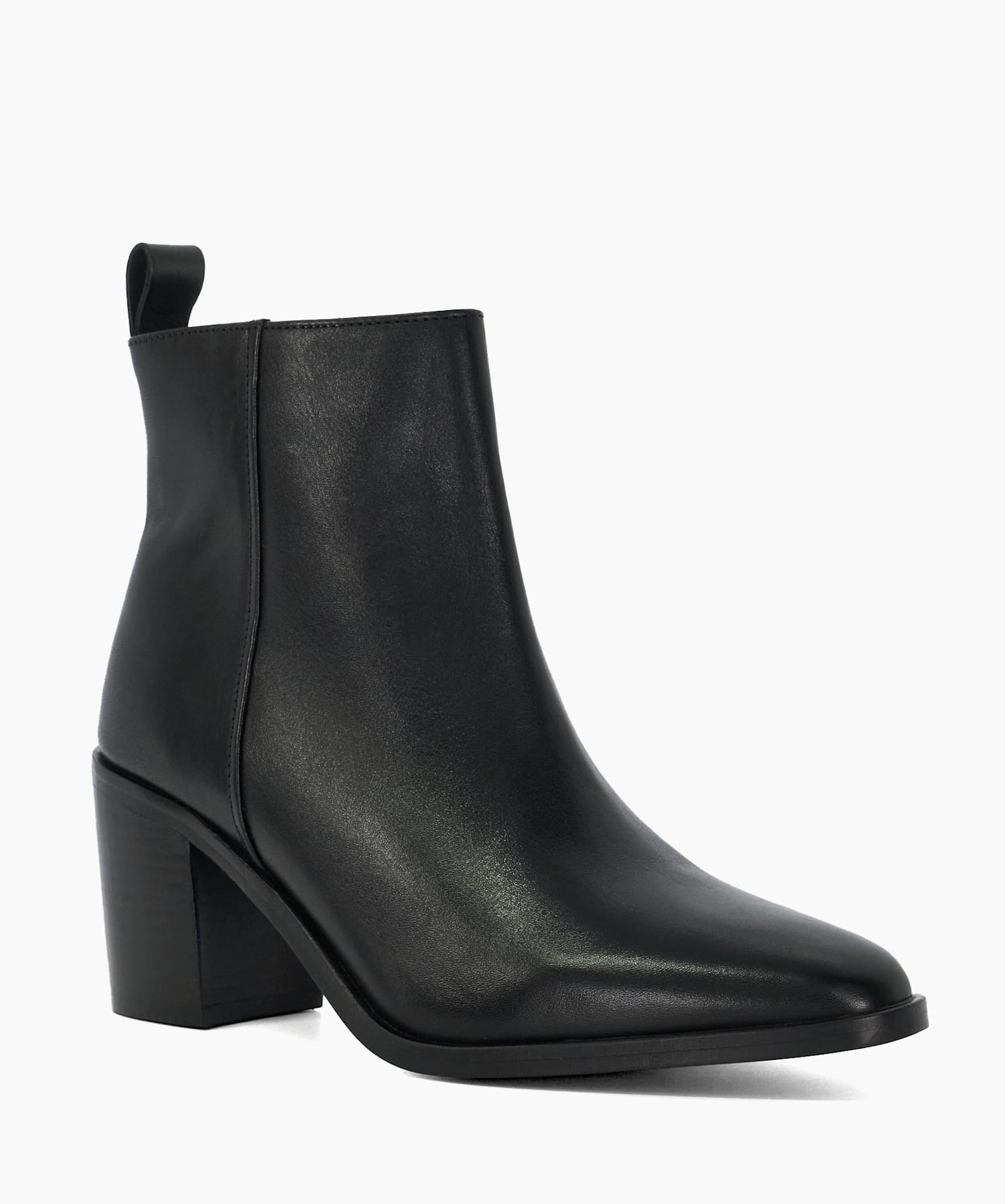 Black almond toe booties discount