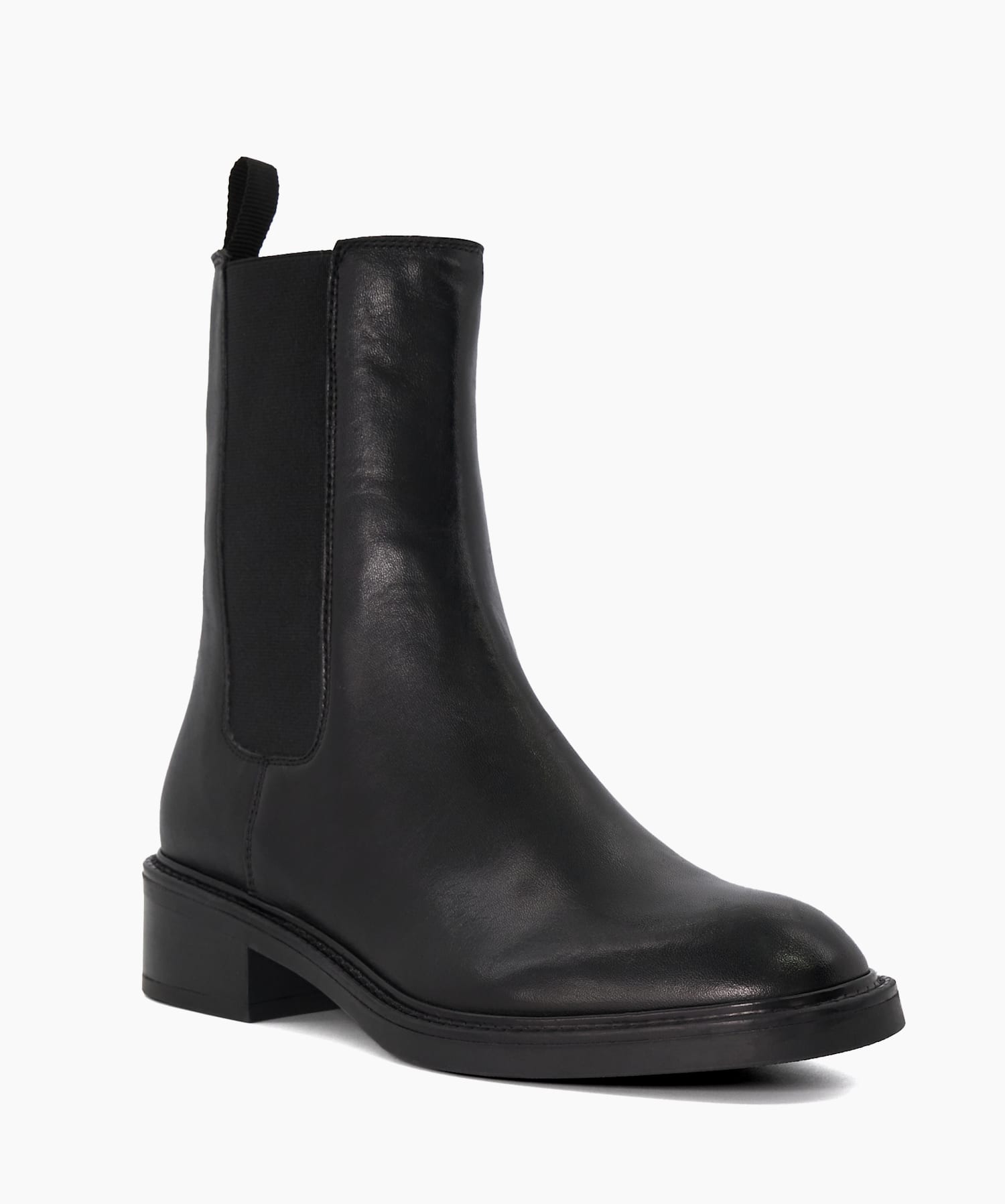 Peanuts Black Leather Chelsea Boots Dune London