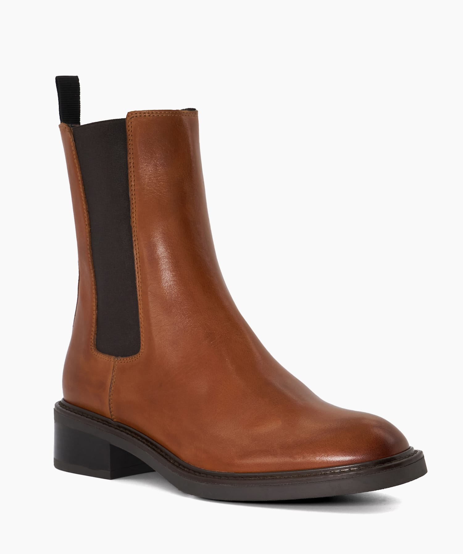 Peanuts Tan Leather Chelsea Boots Dune London