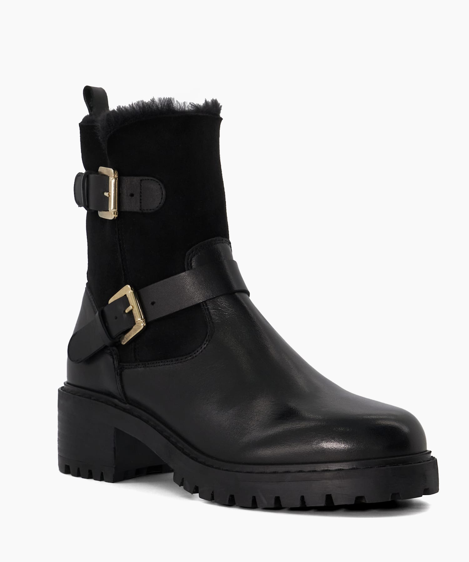 Lined biker sales boots