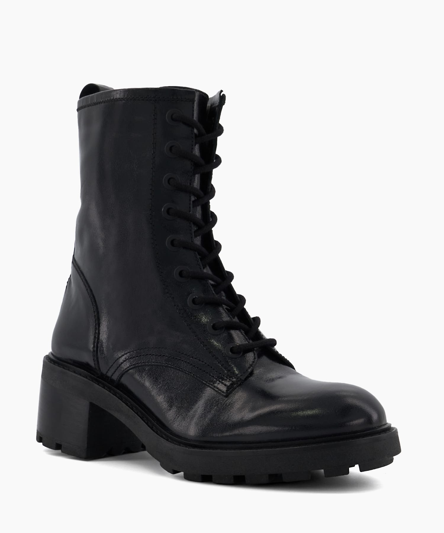 Black lace up studded boots sales