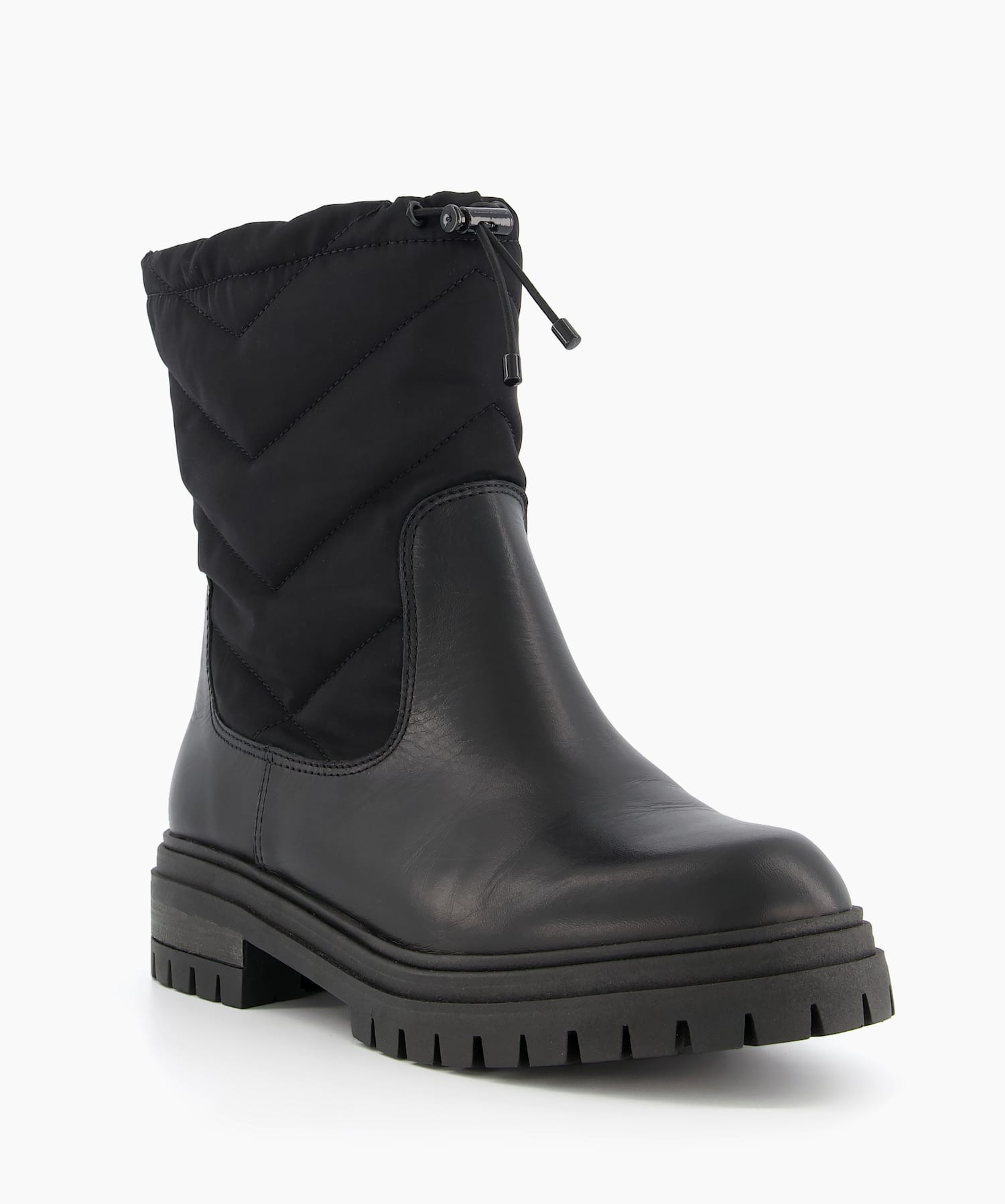 Prove Black Padded Ankle Boots Dune London