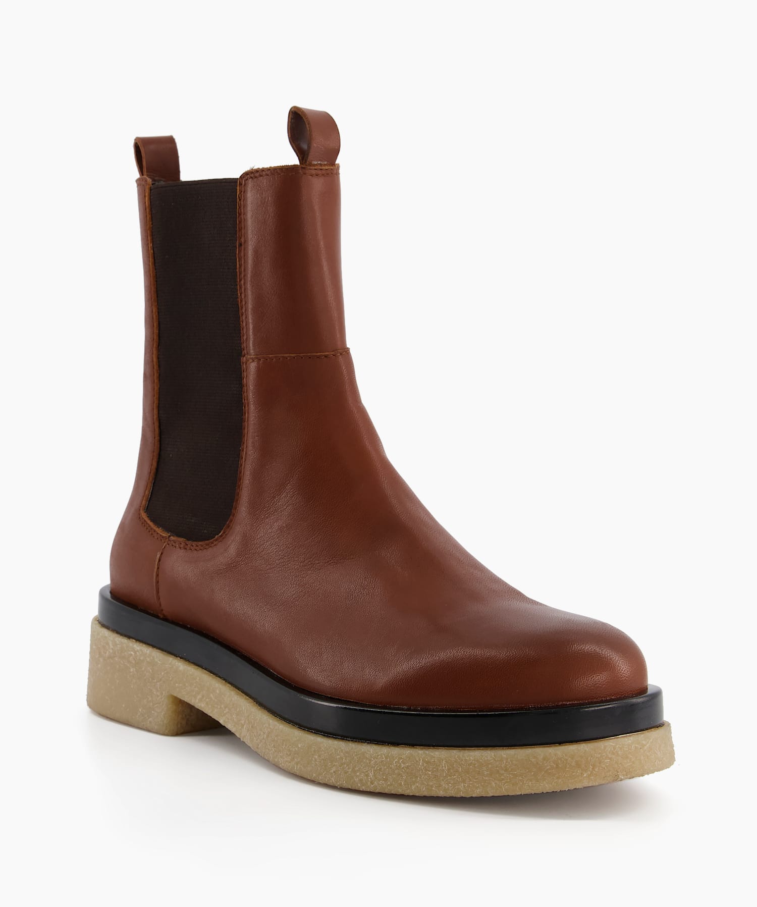 Puro Tan, Leather Chelsea Boots | Dune London