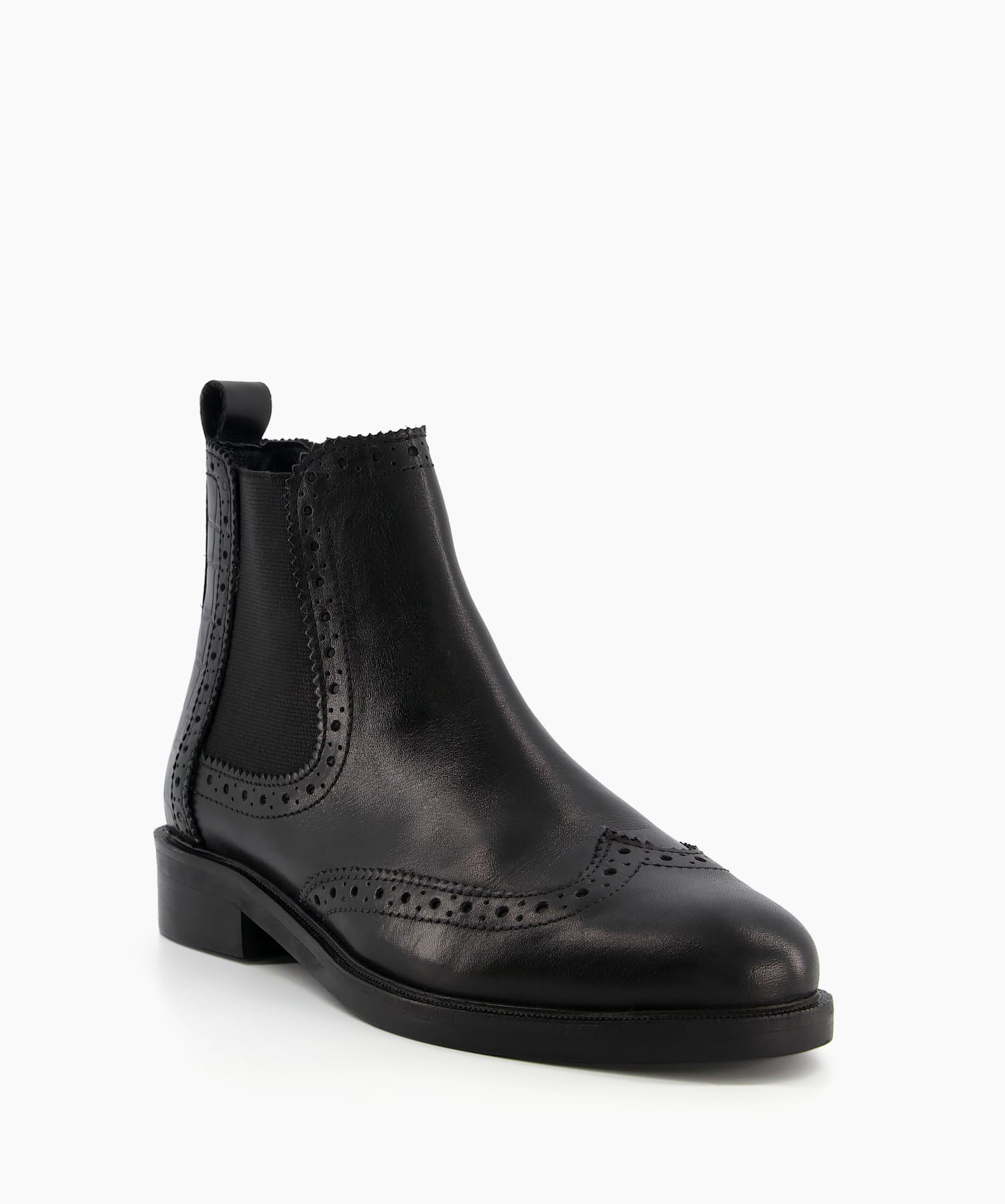 Black brogue chelsea boots womens online