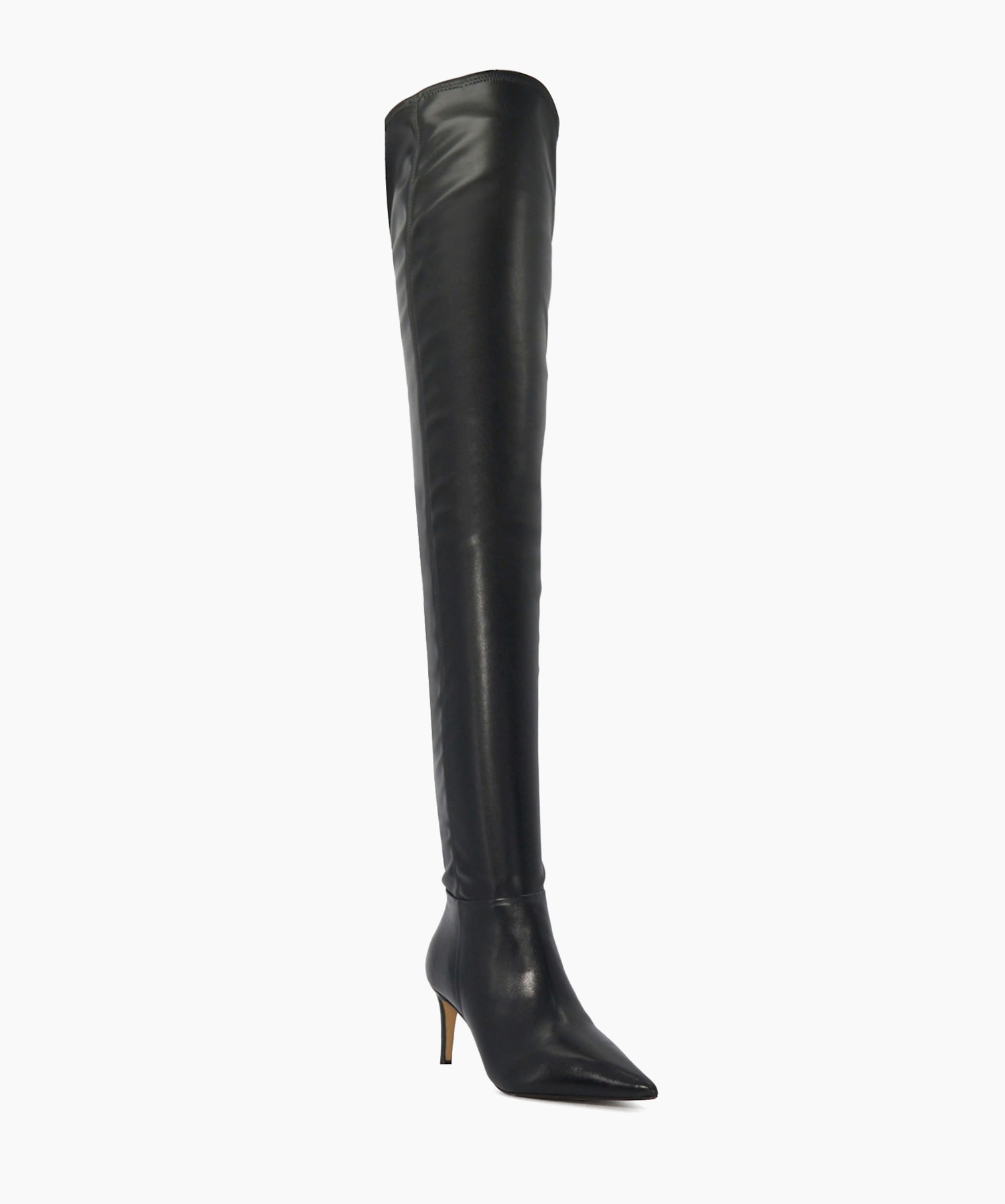 Servena Black Pointed Toe Over The Knee Boots Dune London