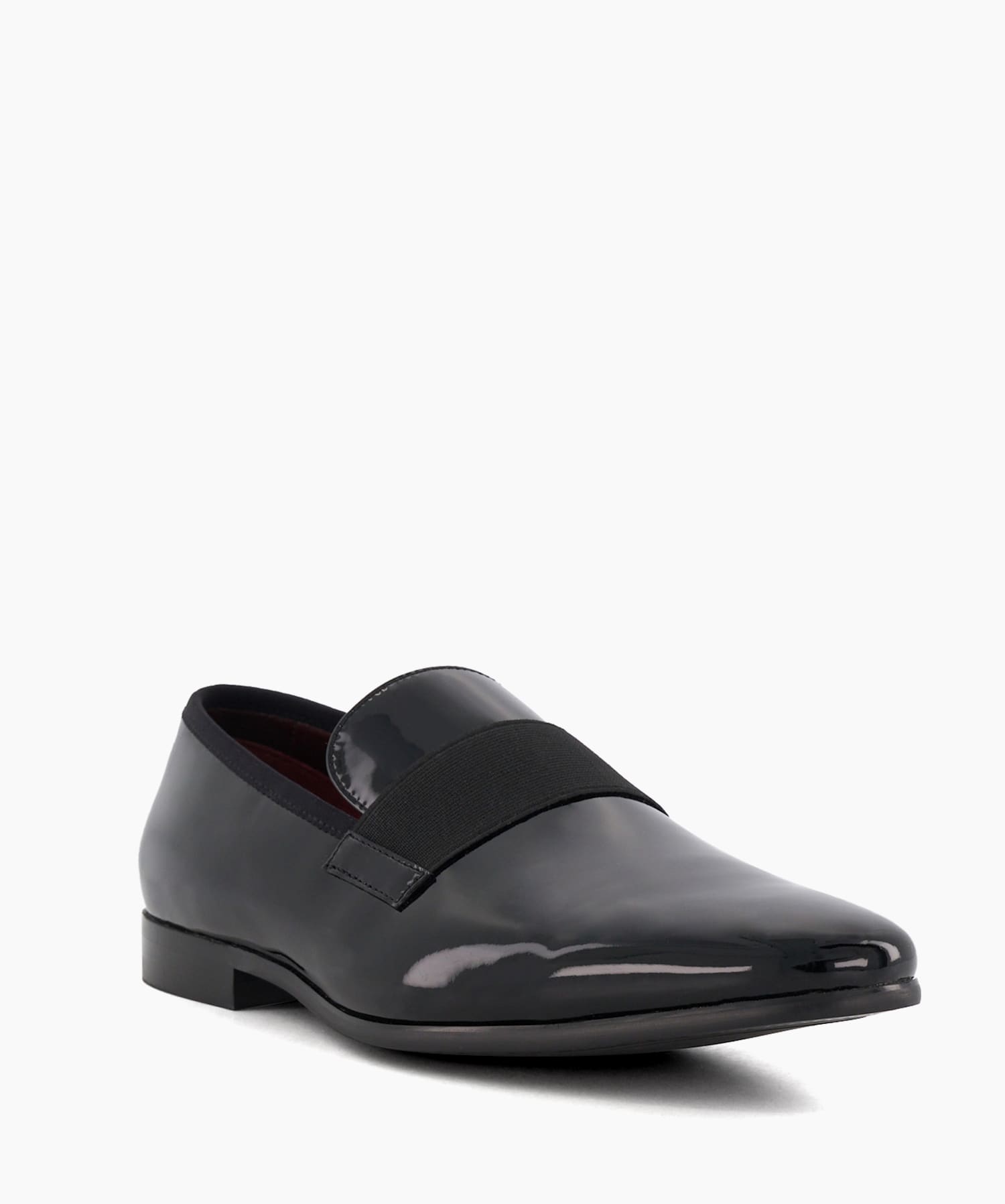Slade Black Patent Leather Loafers Dune London