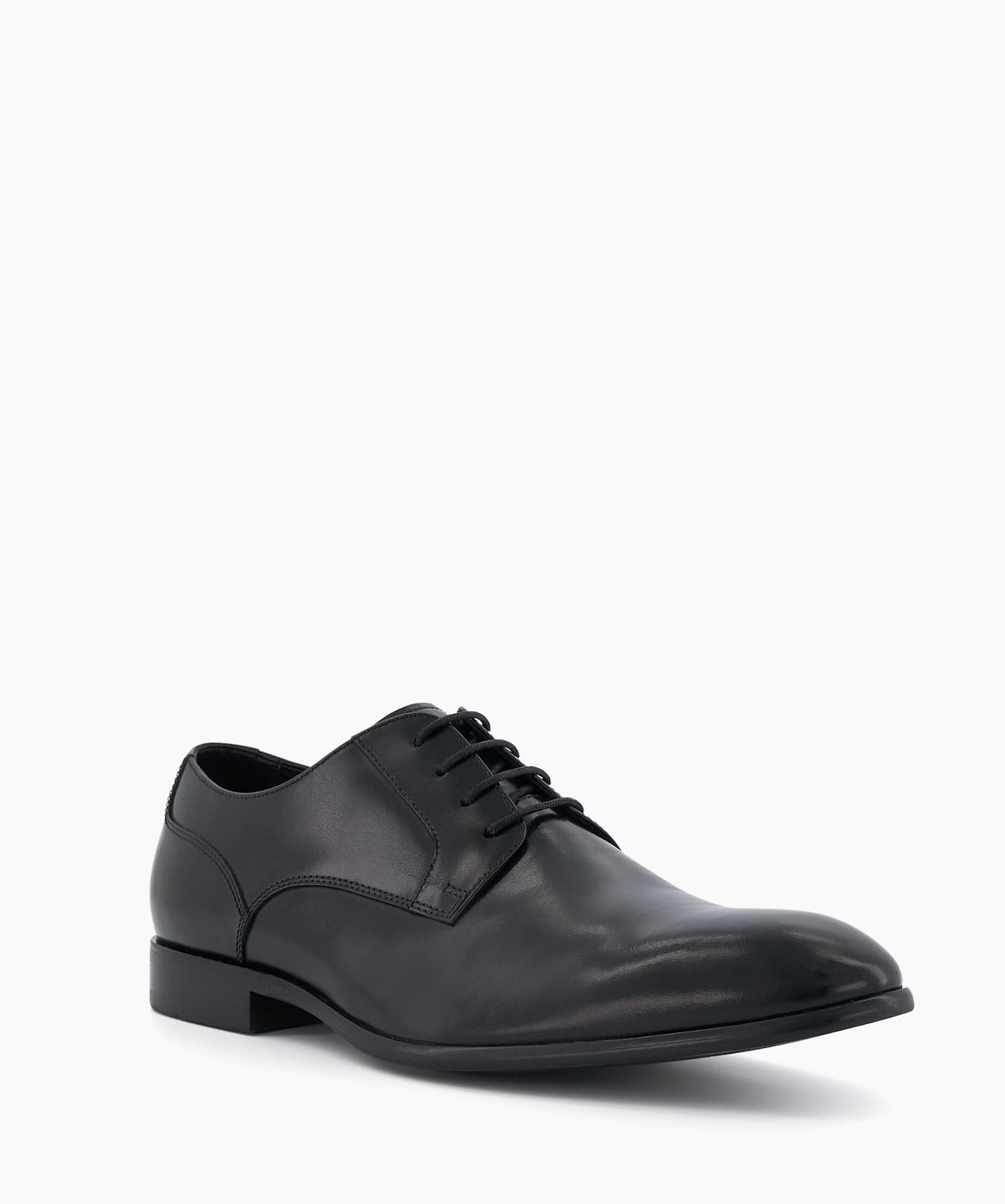 Black leather lace clearance up shoes mens
