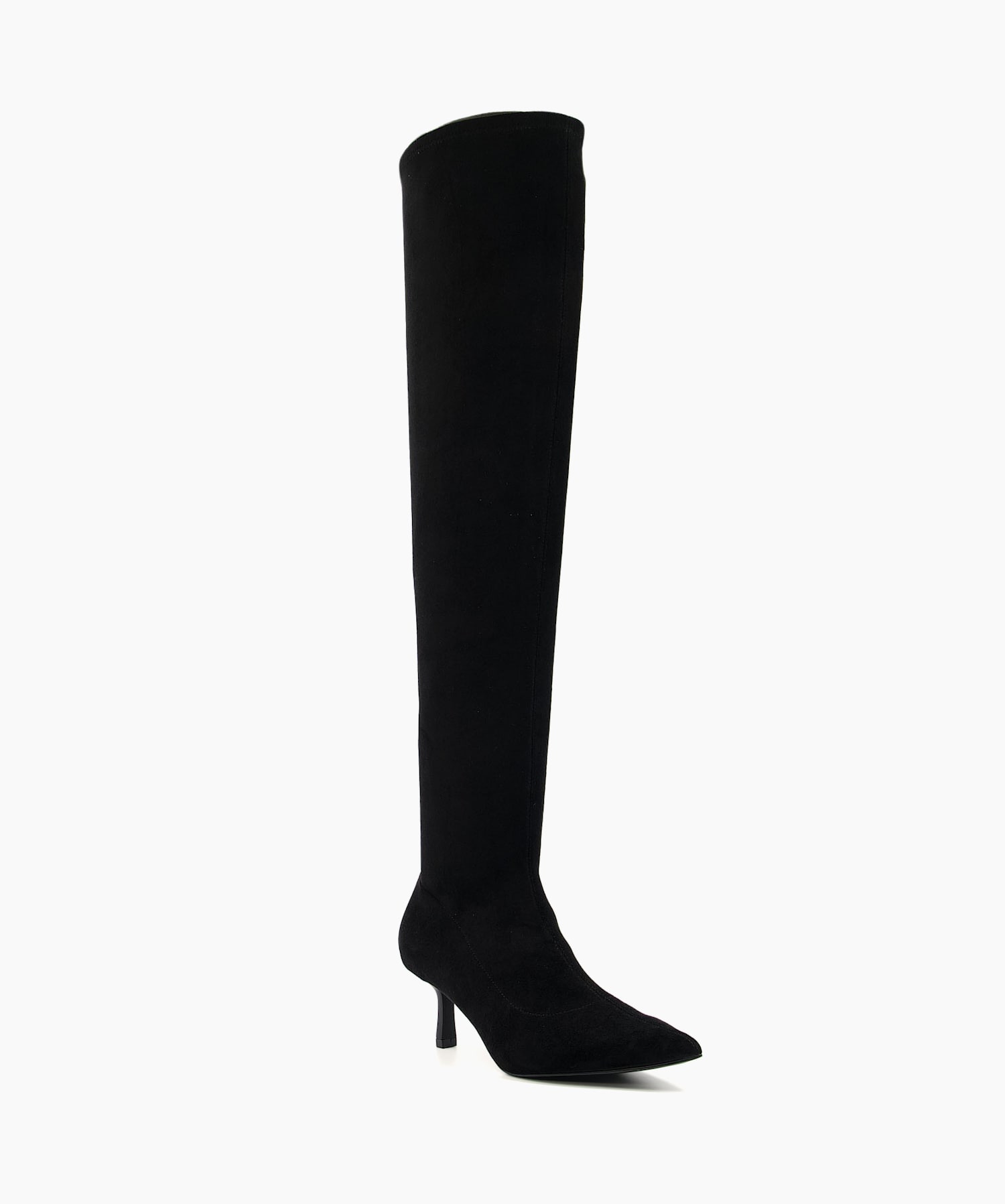 Spell Black Matte Heel Over The Knee Boots Dune London