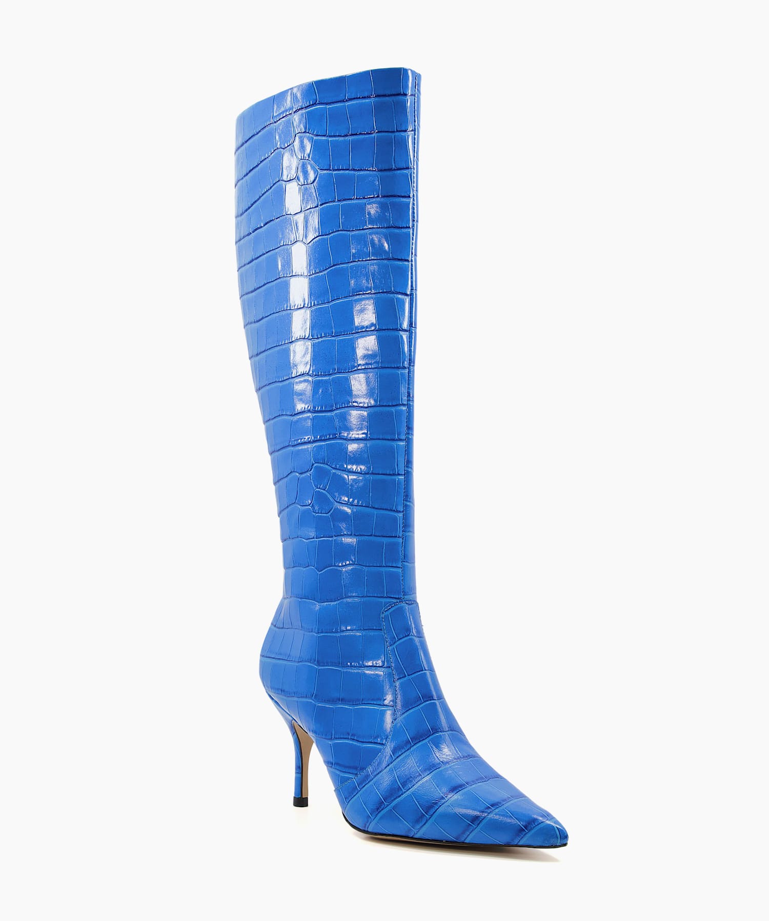 Crocodile skin cheap knee high boots