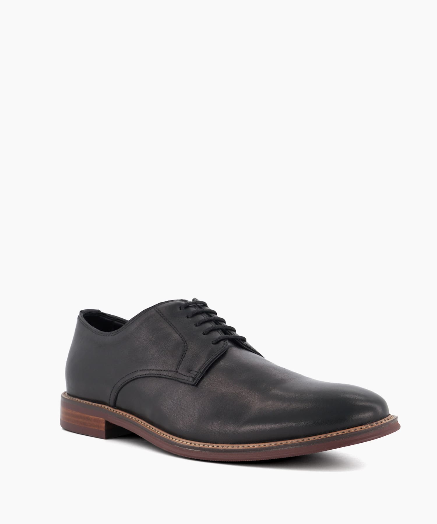 Stanleyyy Black Leather Lace Up Shoes Dune London