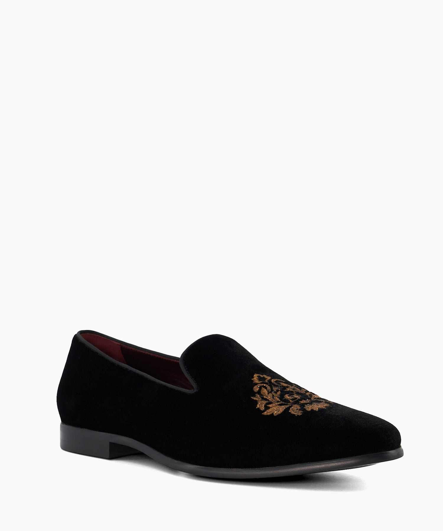 Velvet cheap embroidered loafers